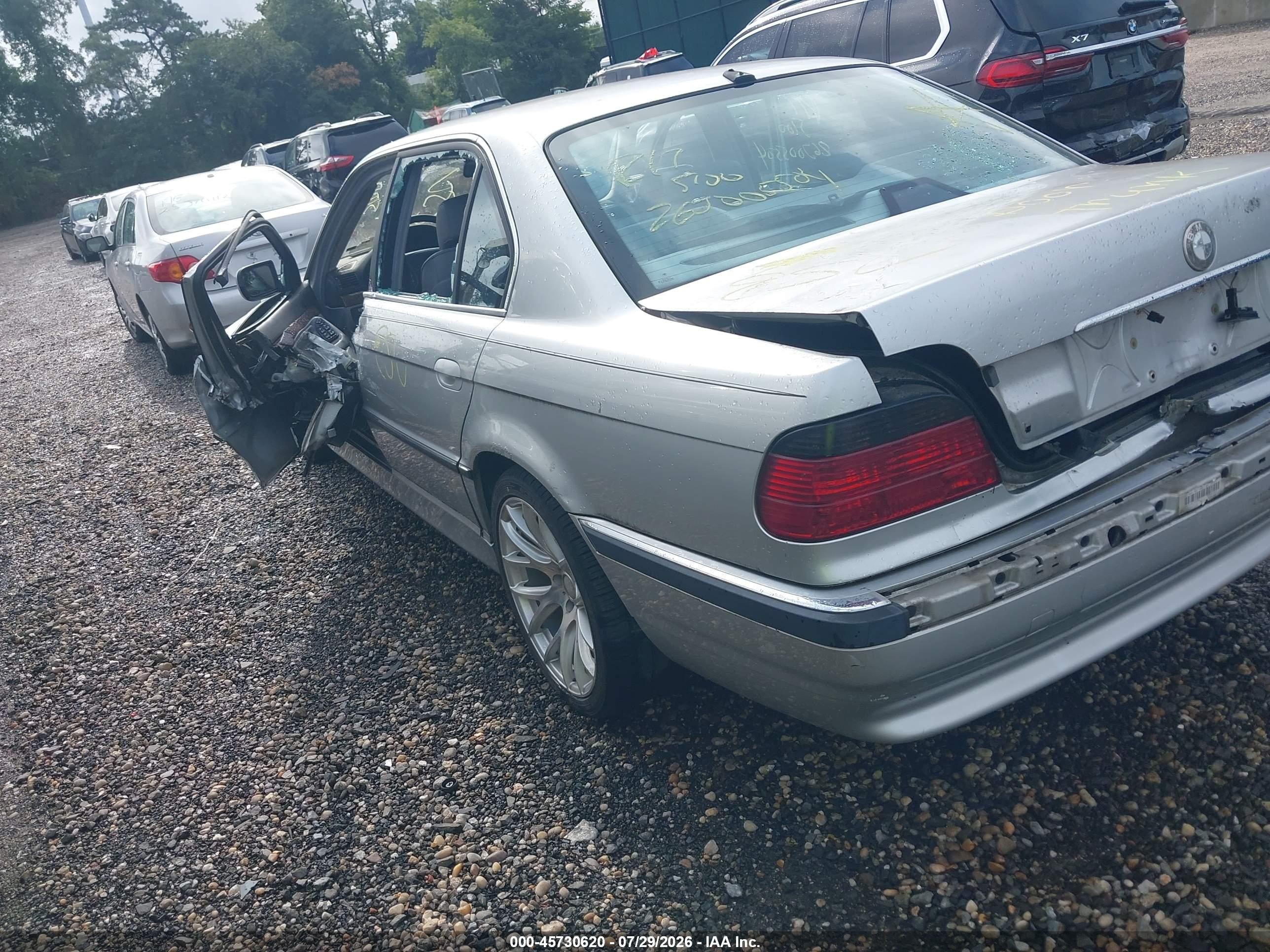2001 Bmw 740il Silver vin: WBAGH83471DP21931