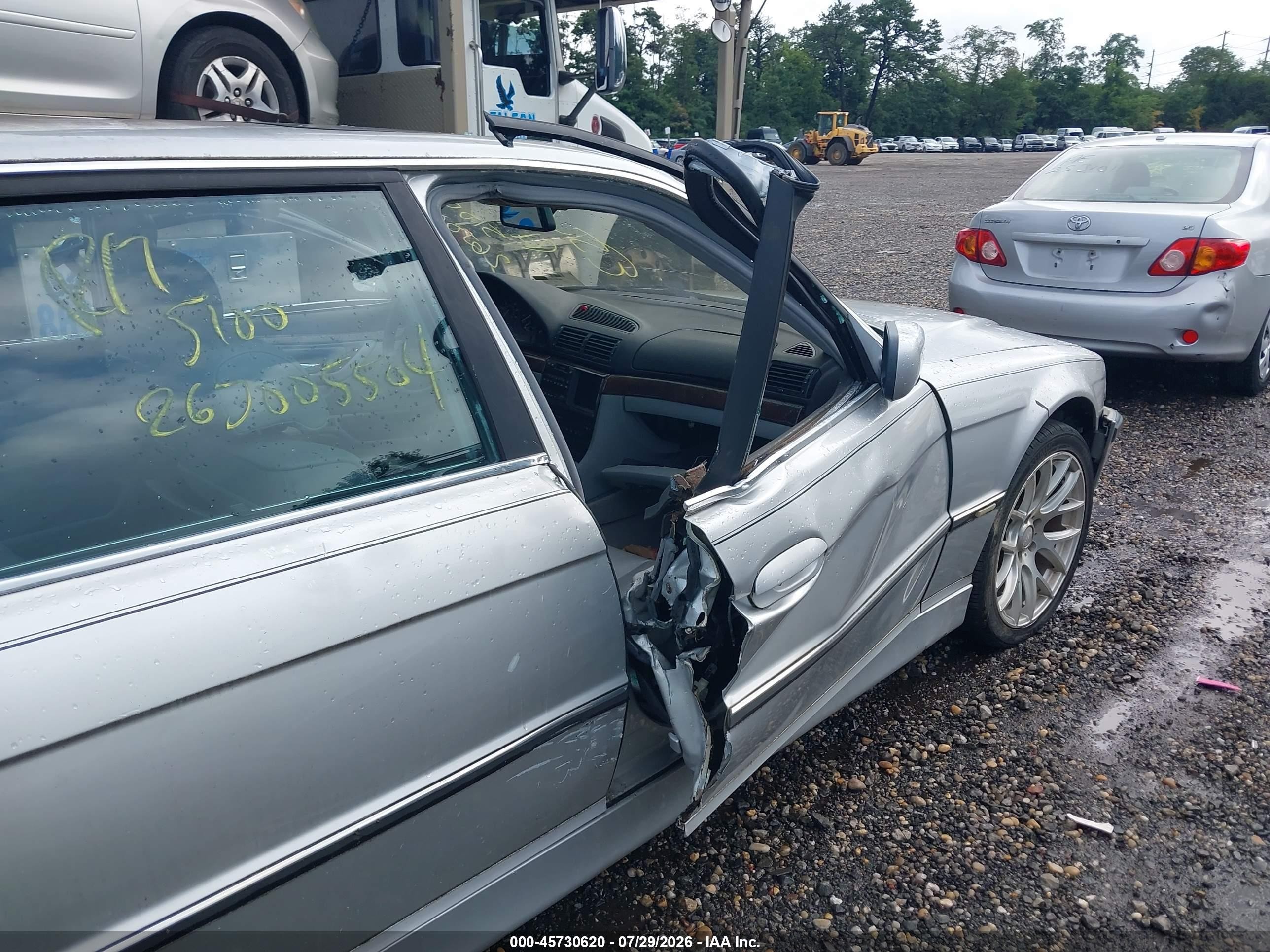 2001 Bmw 740il Silver vin: WBAGH83471DP21931