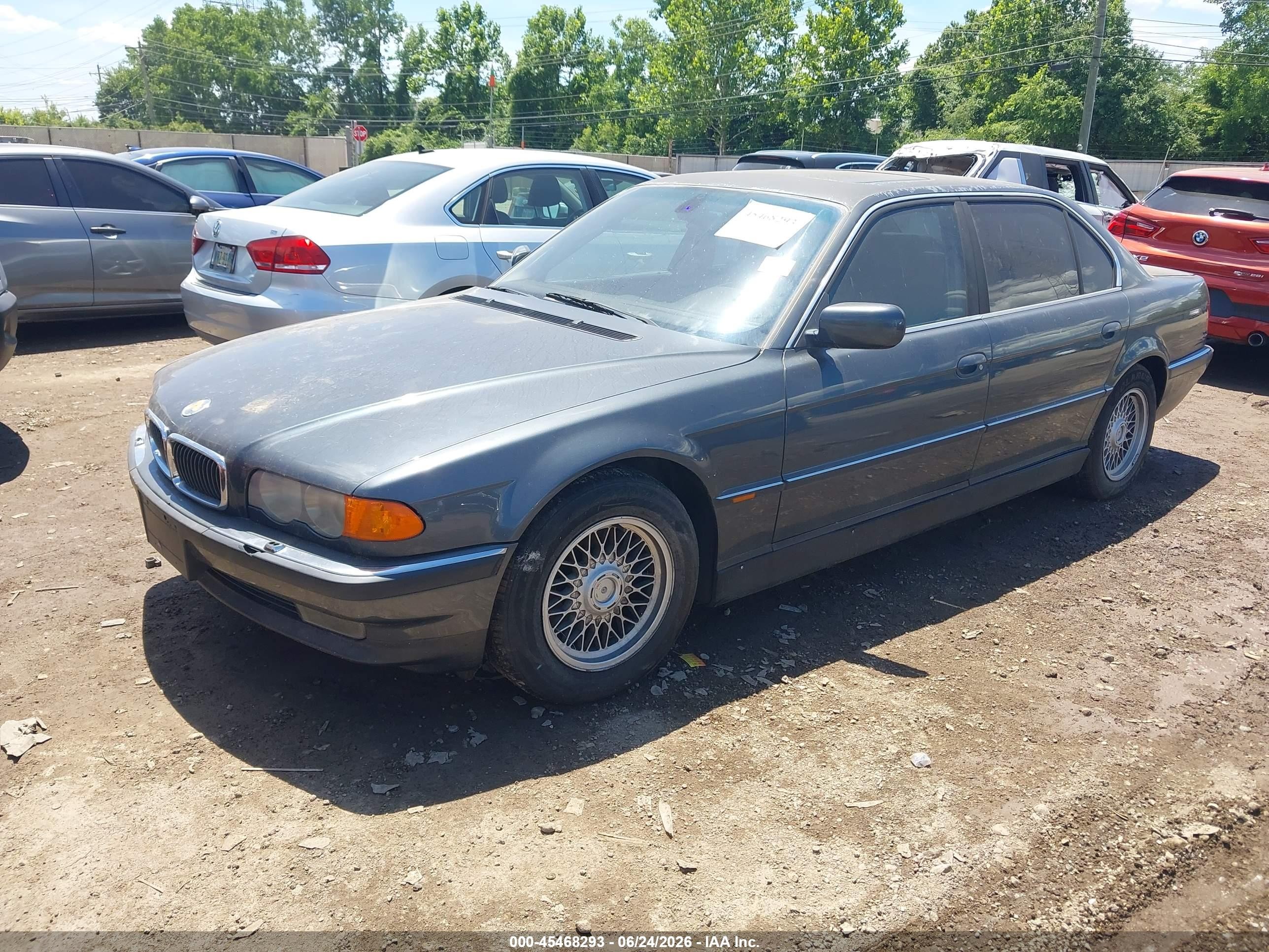 2000 Bmw 740il Gray vin: WBAGH8347YDP09692