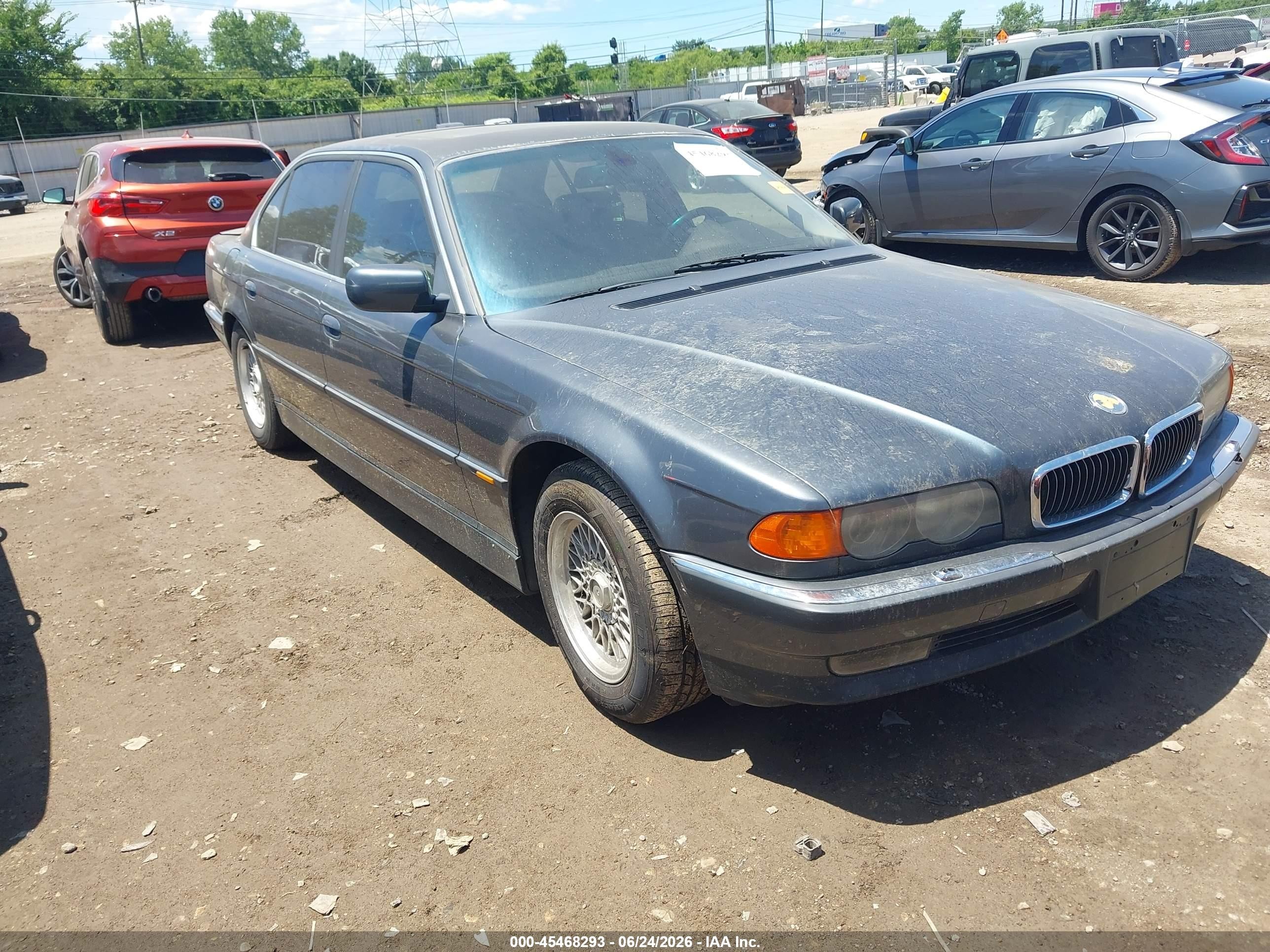 2000 Bmw 740il Gray vin: WBAGH8347YDP09692