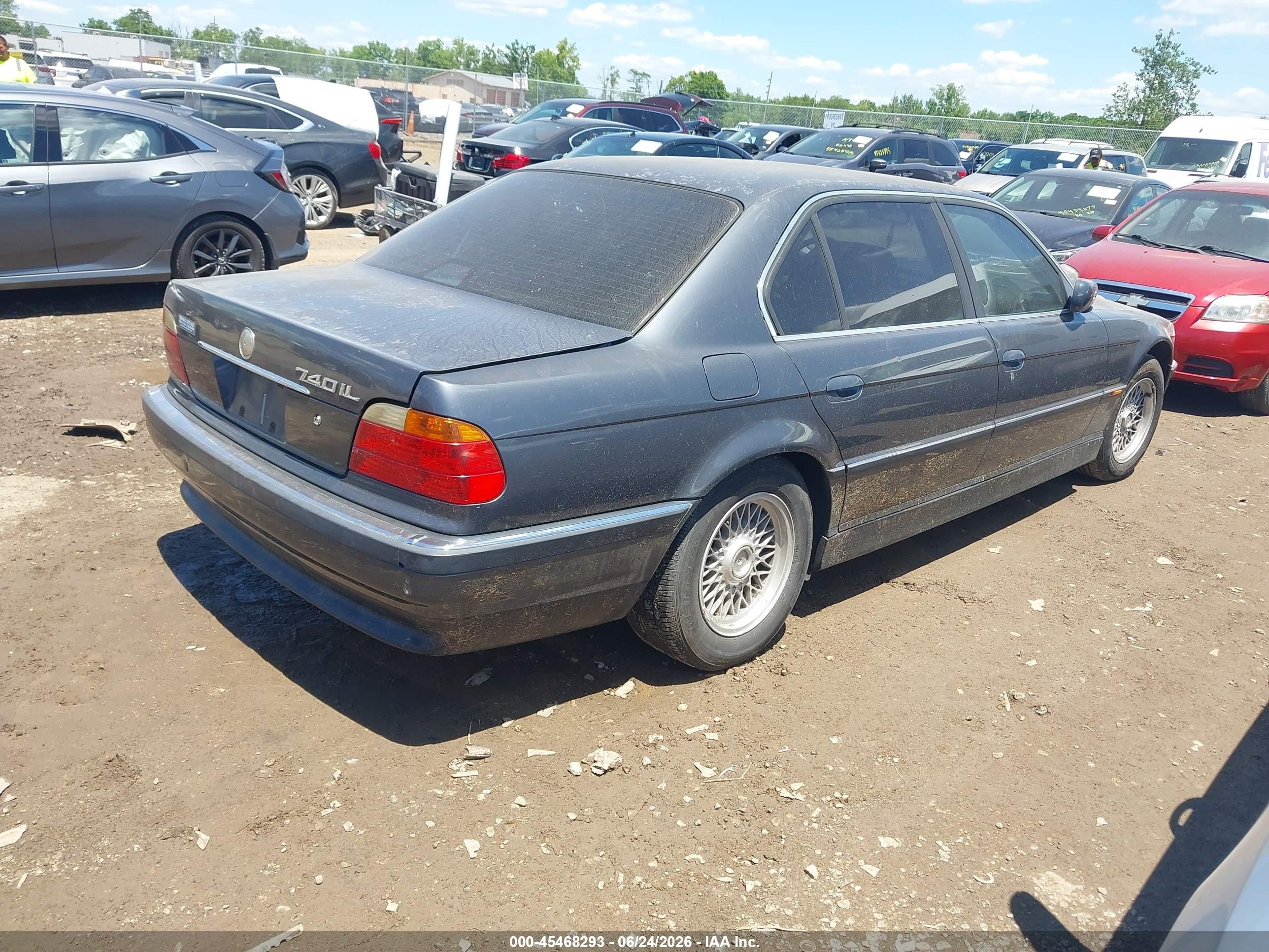 2000 Bmw 740il Gray vin: WBAGH8347YDP09692