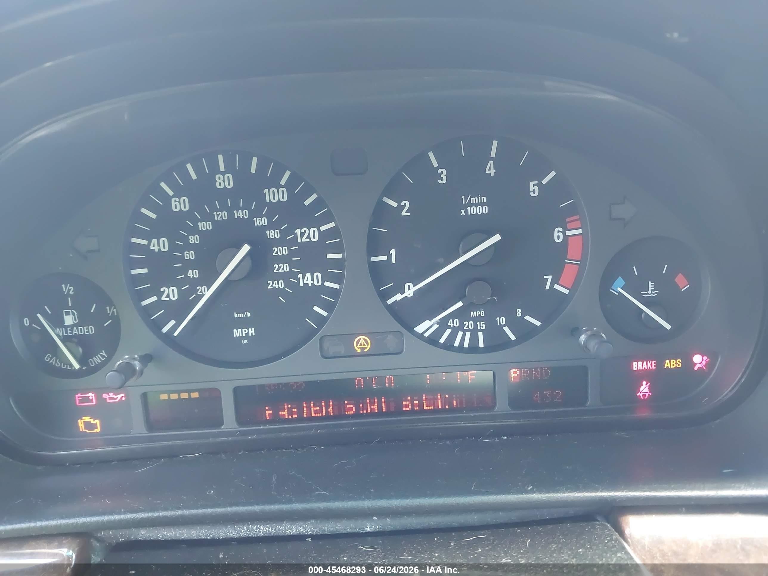 2000 Bmw 740il Gray vin: WBAGH8347YDP09692