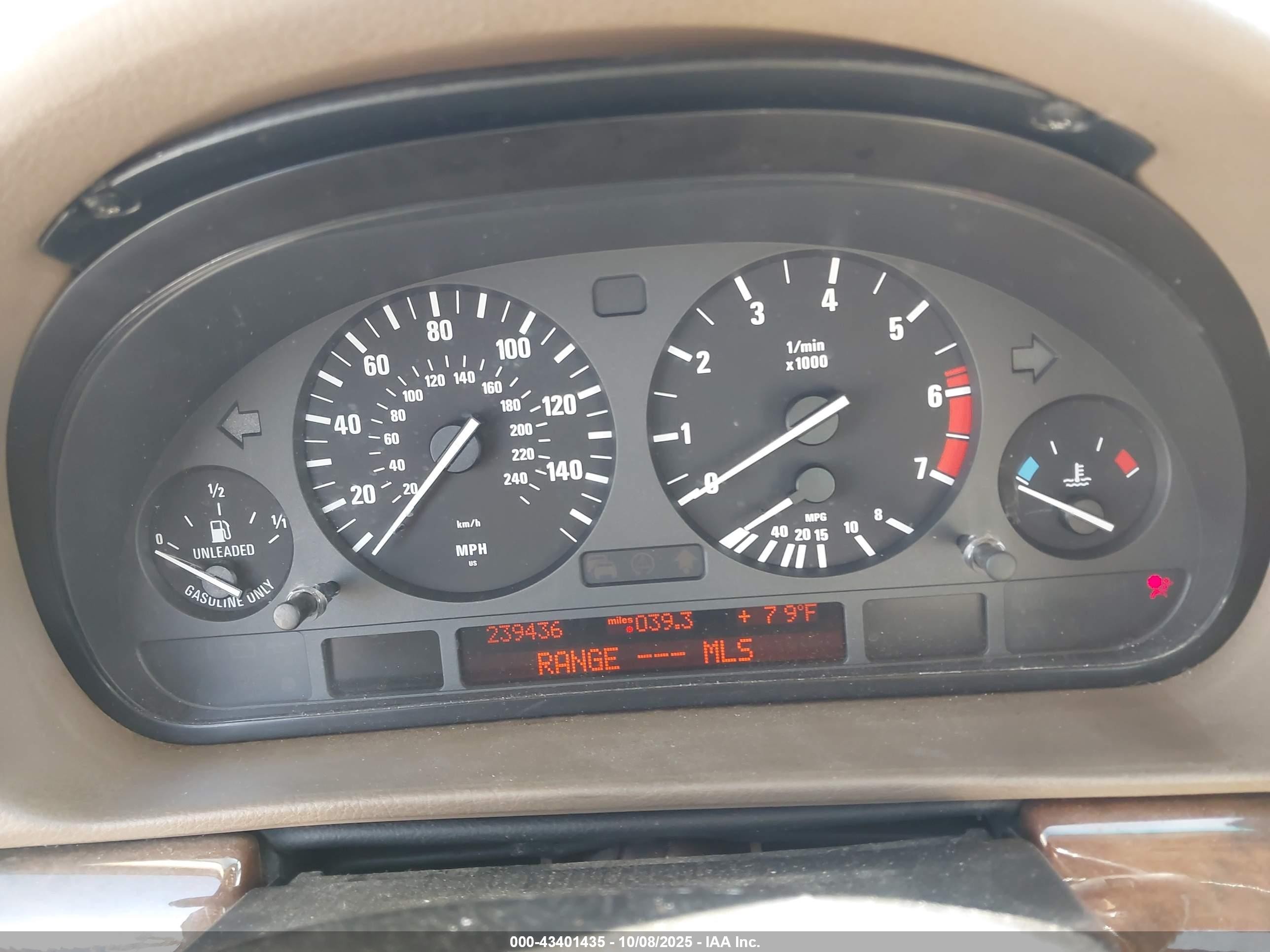 2000 Bmw 740il   Gray vin: WBAGH8347YDP09756