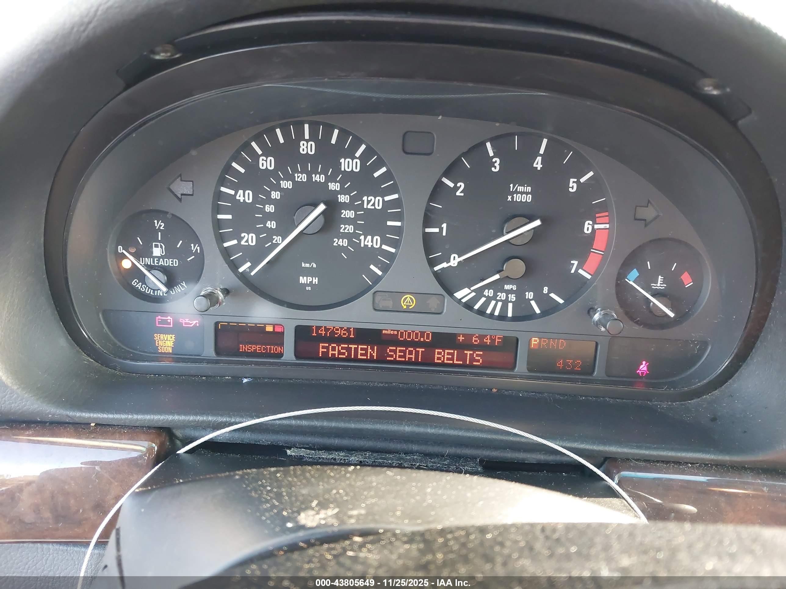 2000 Bmw 740il   Burgundy vin: WBAGH8347YDP13452