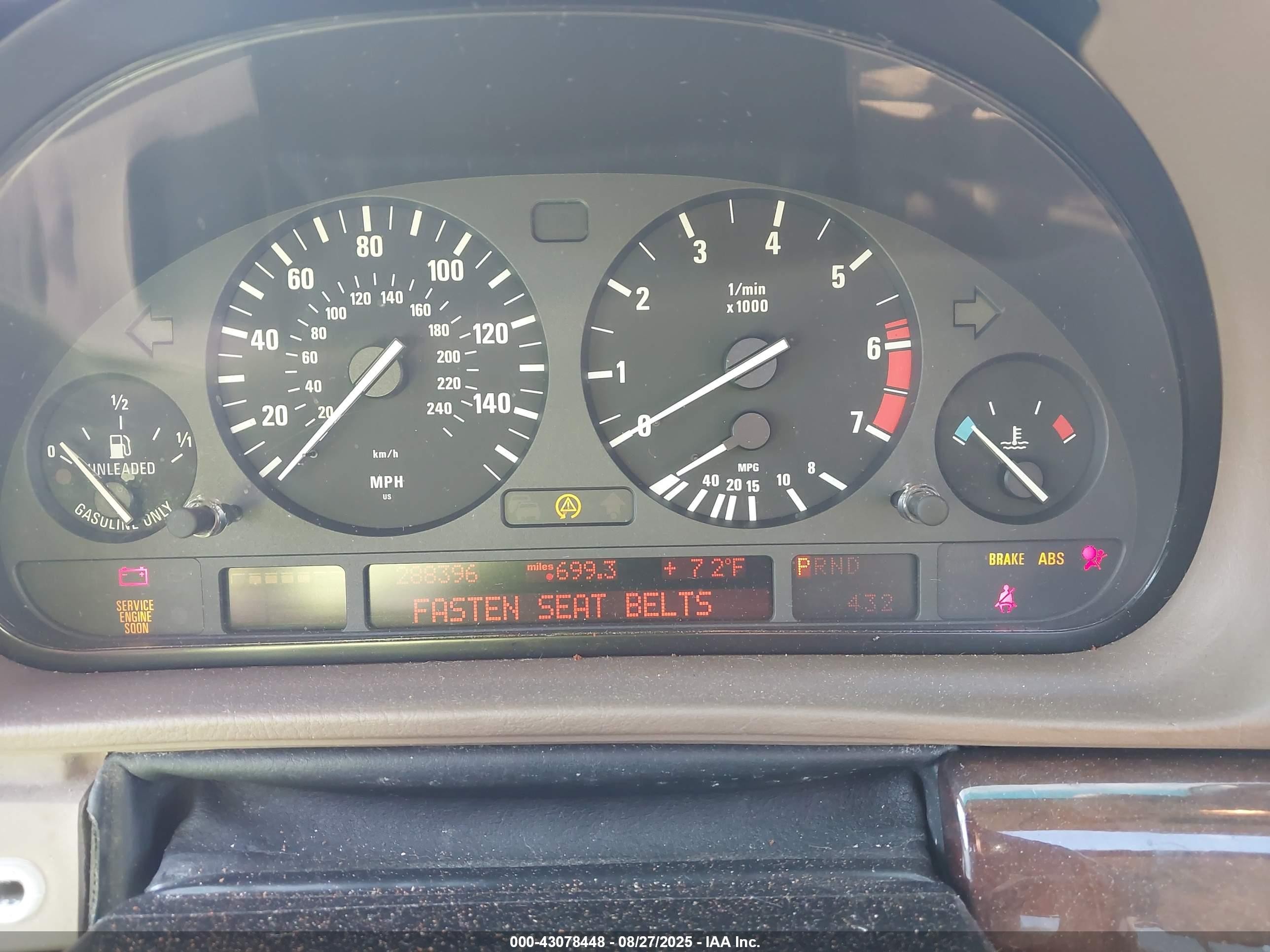 2000 Bmw 740il   Blue vin: WBAGH8348YDP09099