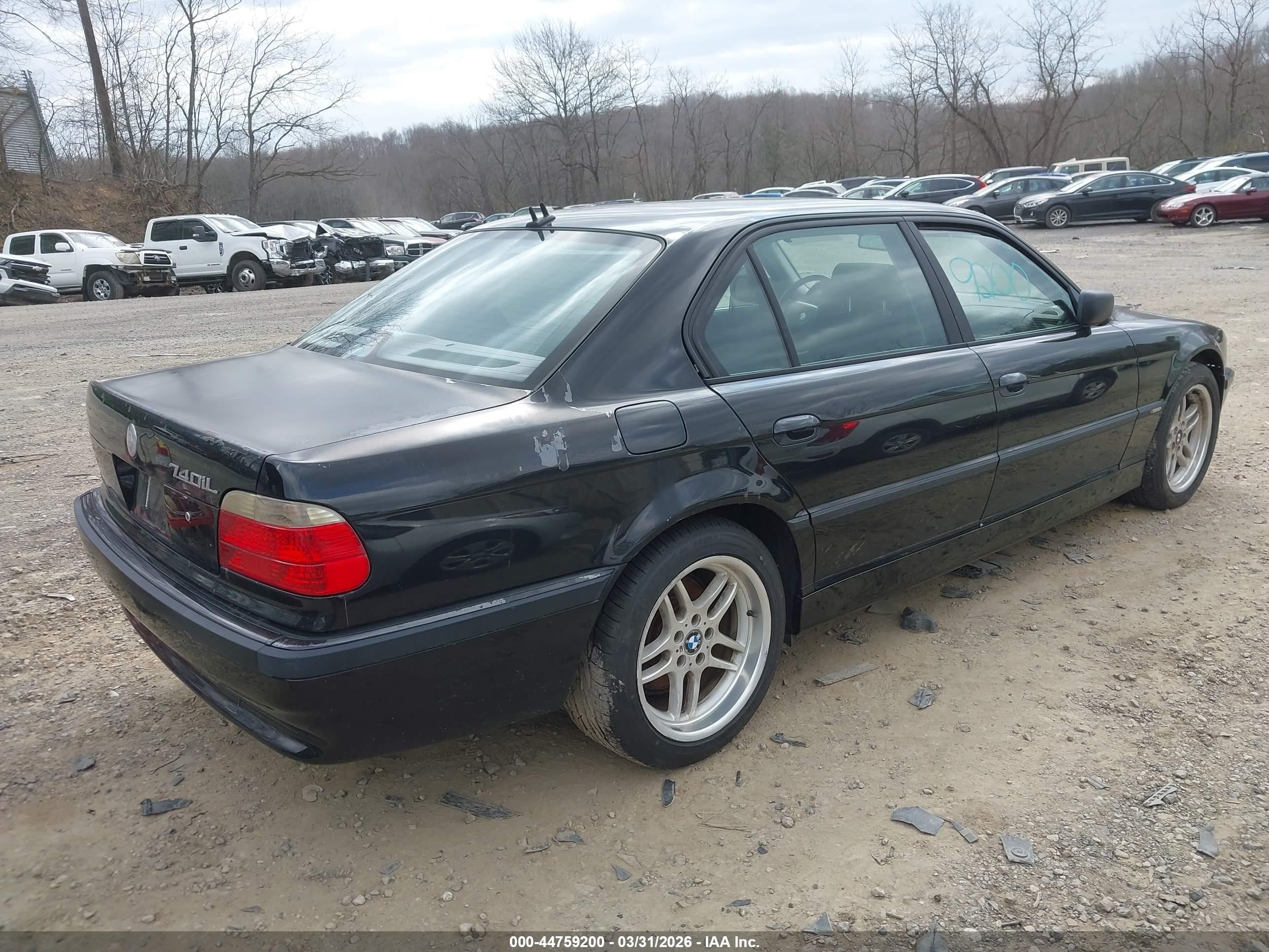 2001 Bmw 740il   Black vin: WBAGH83491DP30193