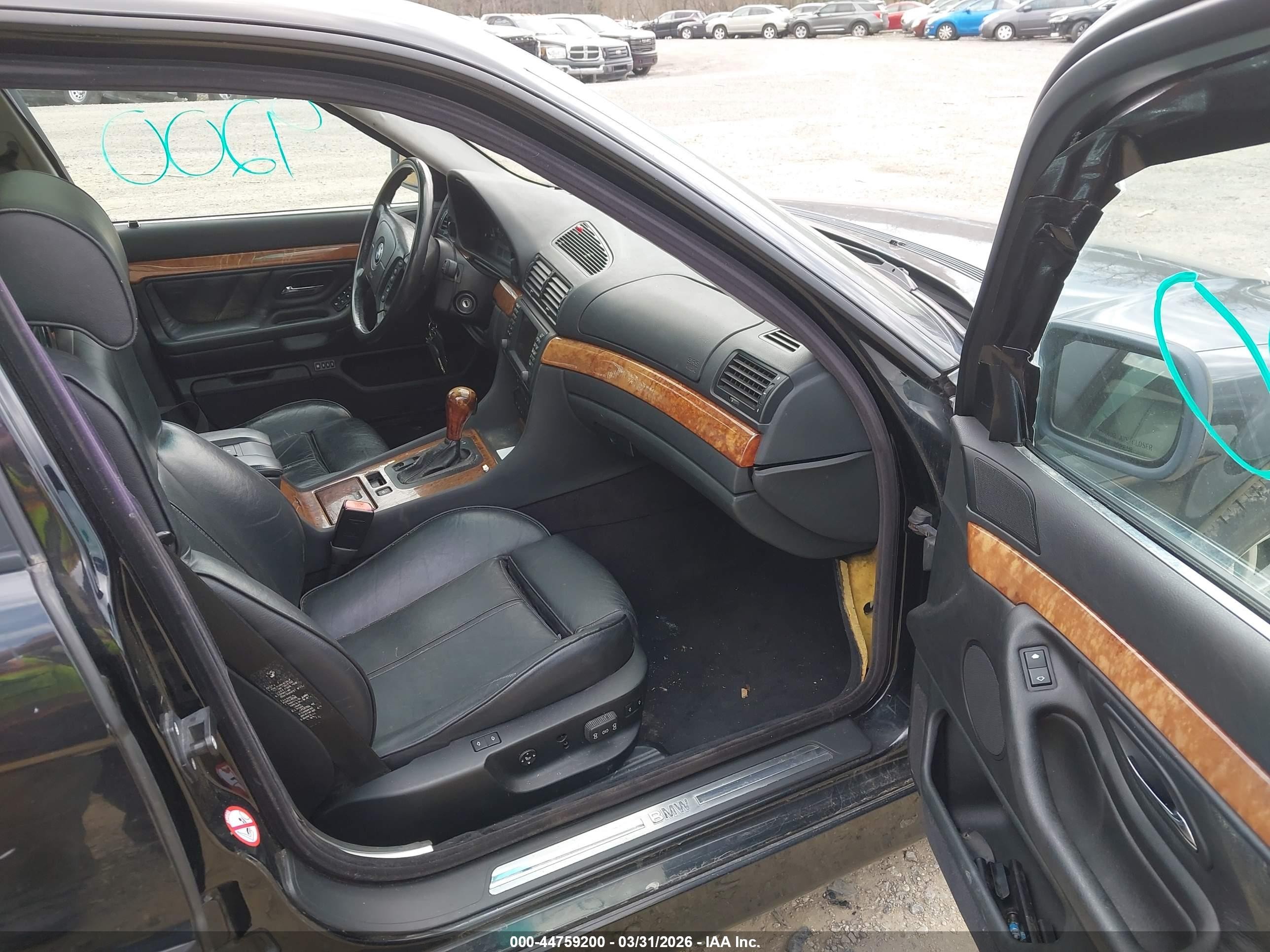 2001 Bmw 740il   Black vin: WBAGH83491DP30193