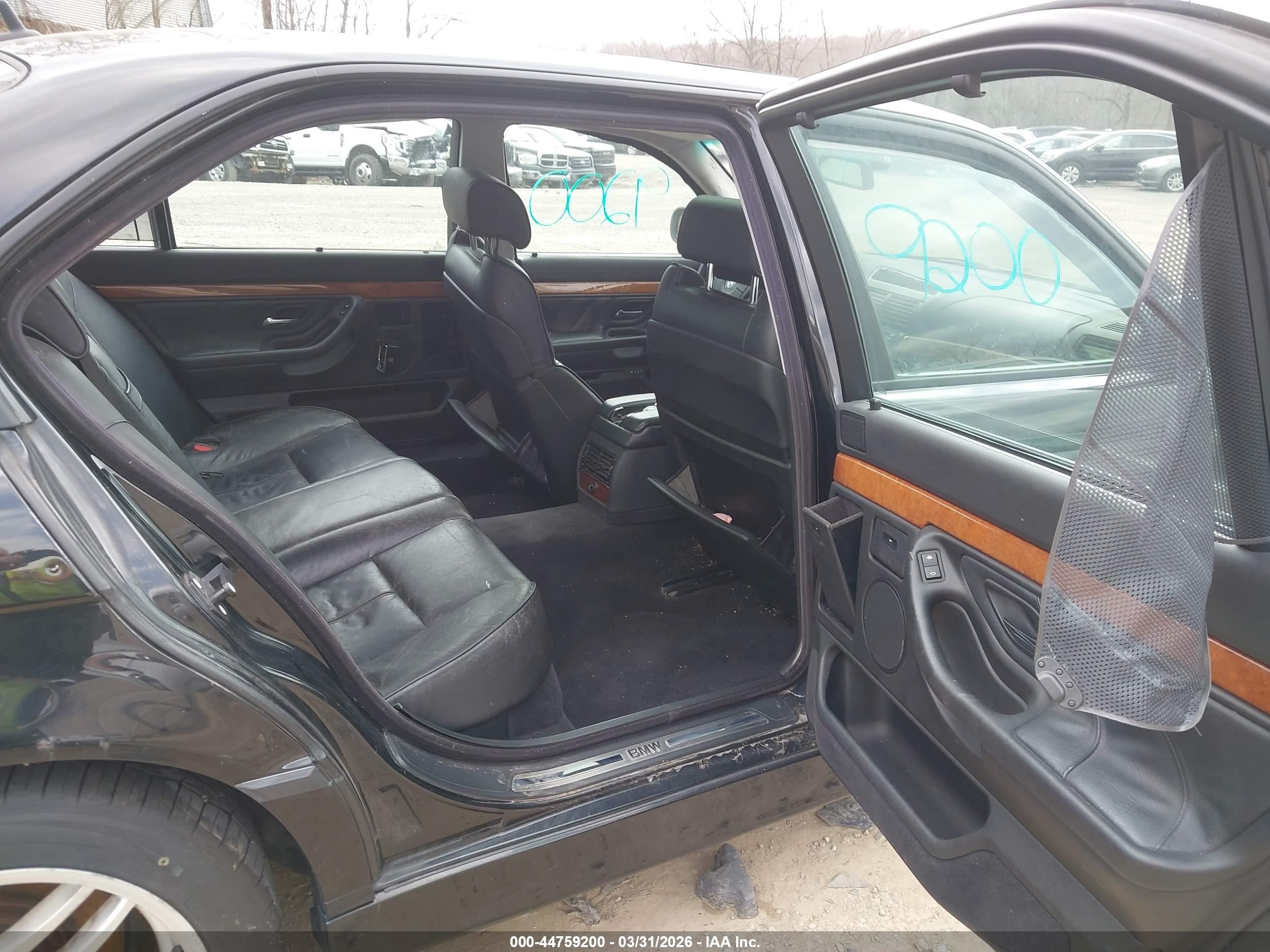 2001 Bmw 740il   Black vin: WBAGH83491DP30193