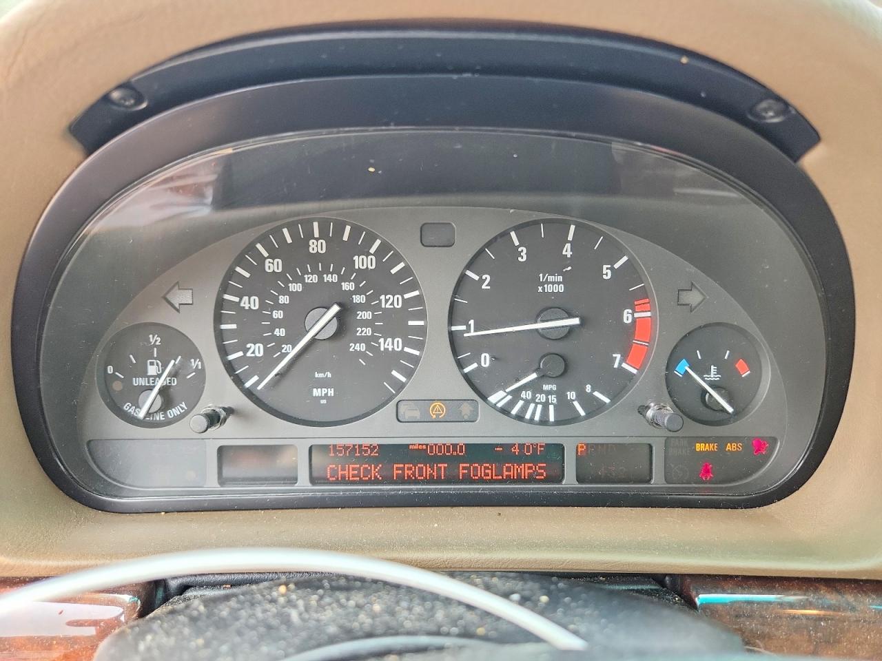 2000 Bmw 740 Il Green vin: WBAGH8349YDP07877