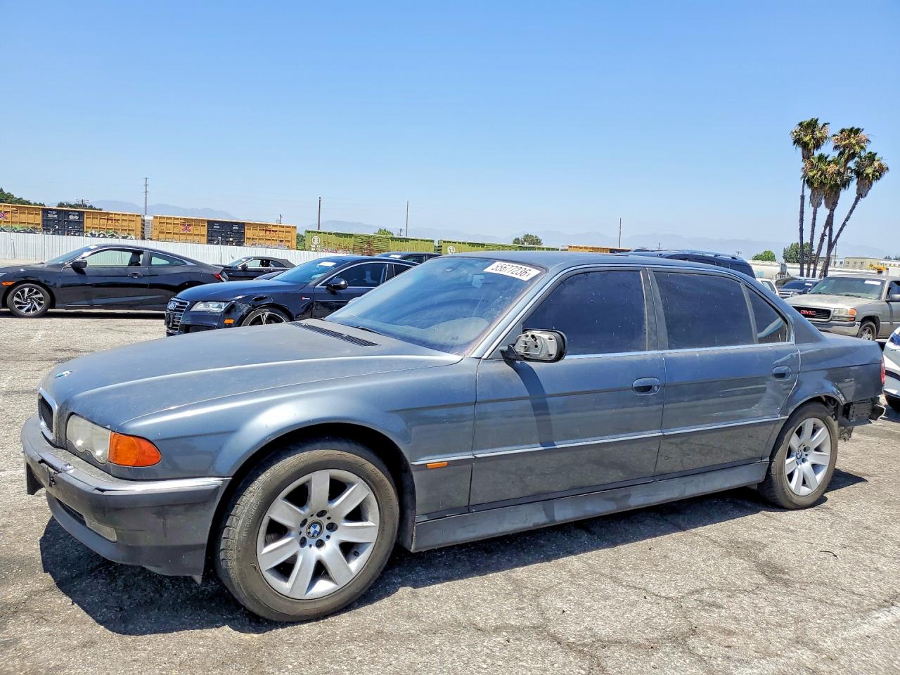 2000 Bmw 740 Il Gray vin: WBAGH8349YDP13176