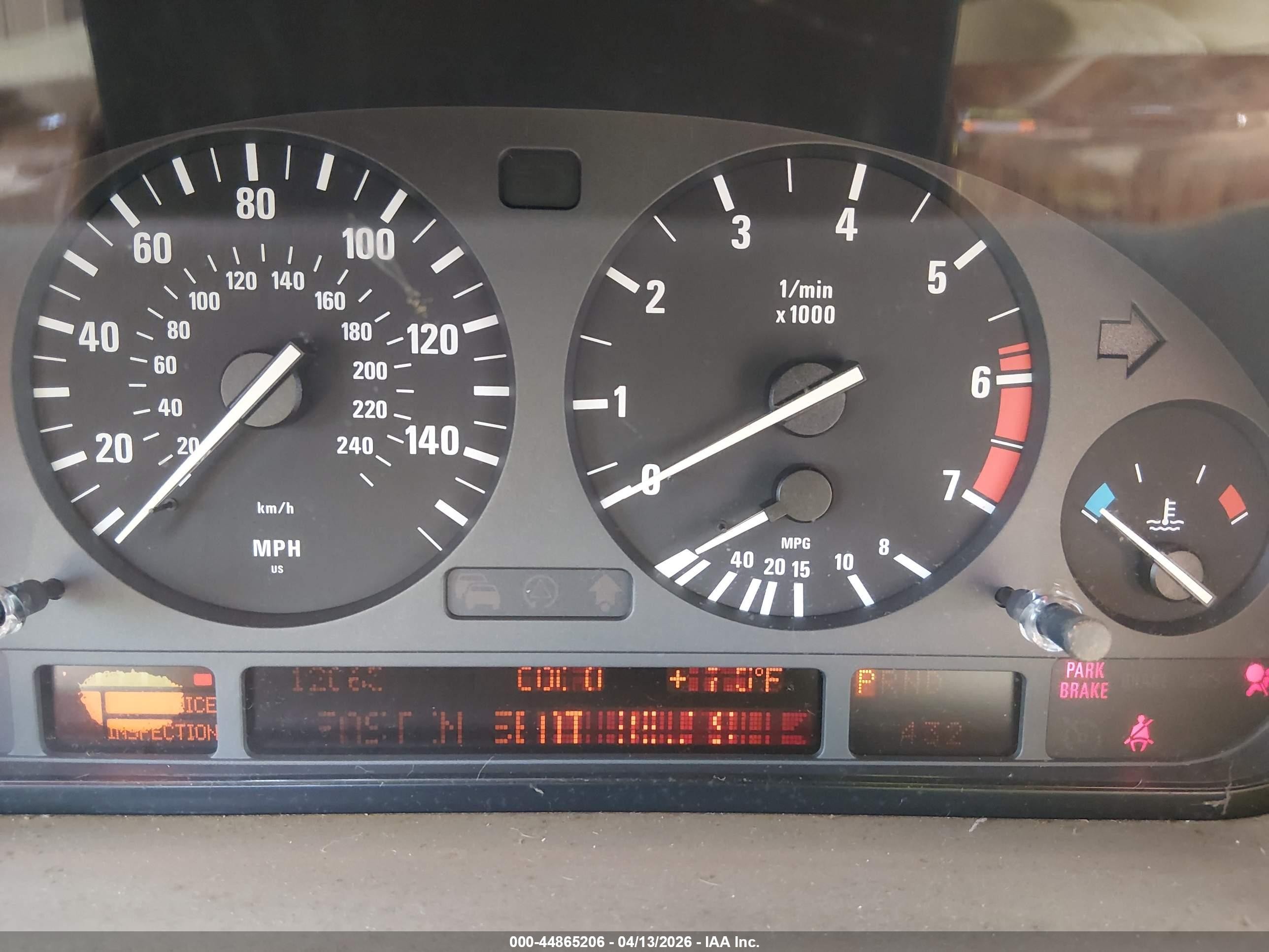 2001 Bmw 740il   Light Blue vin: WBAGH834X1DP21227