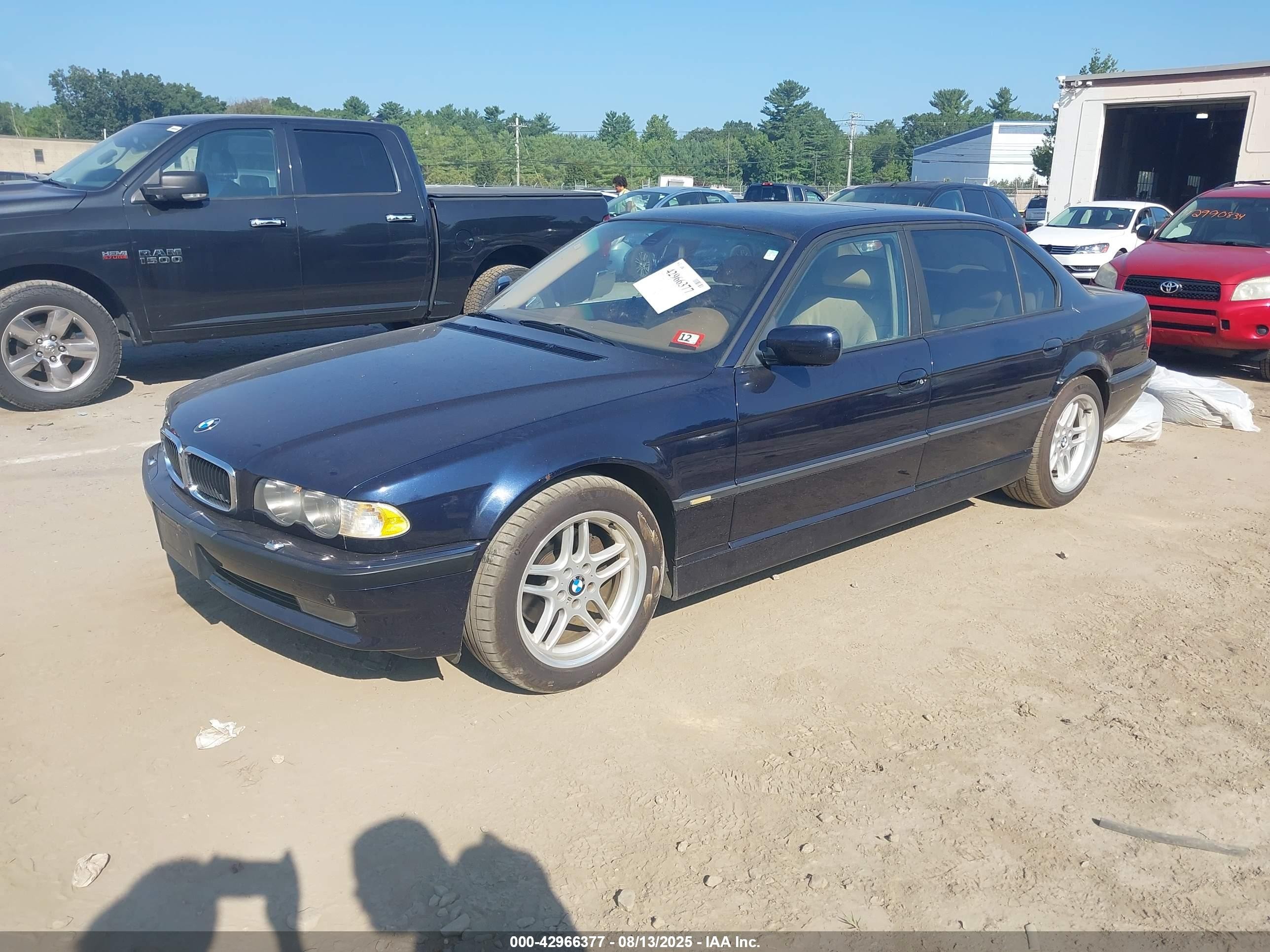 2001 Bmw 740il   Синий vin: WBAGH834X1DP28386