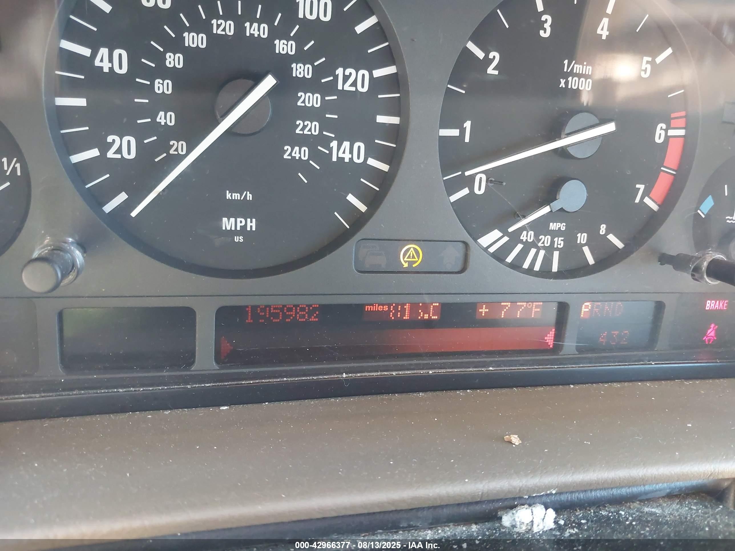 2001 Bmw 740il   Синий vin: WBAGH834X1DP28386