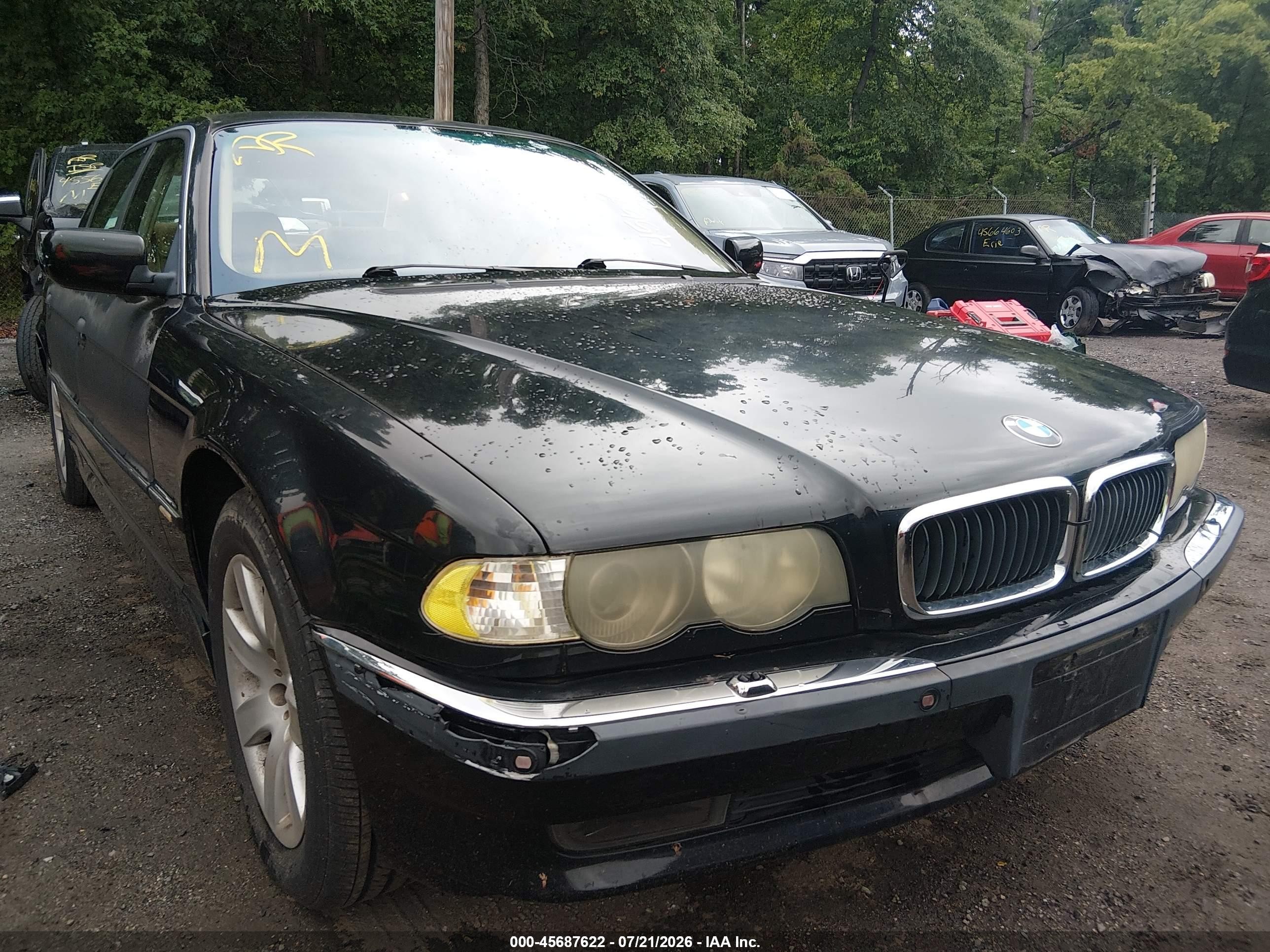 2001 Bmw 740il   Black vin: WBAGH834X1DP28405