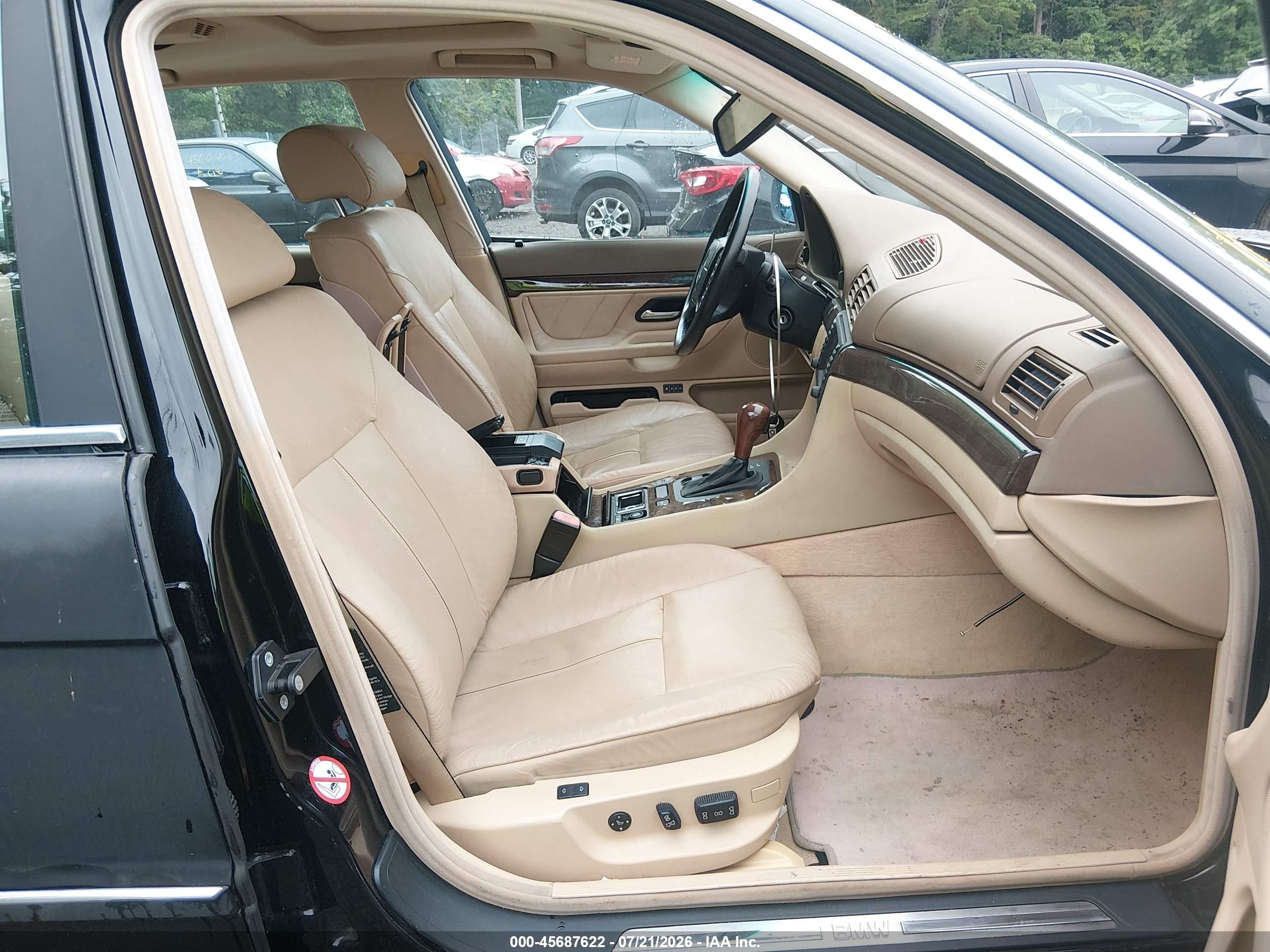 2001 Bmw 740il   Black vin: WBAGH834X1DP28405