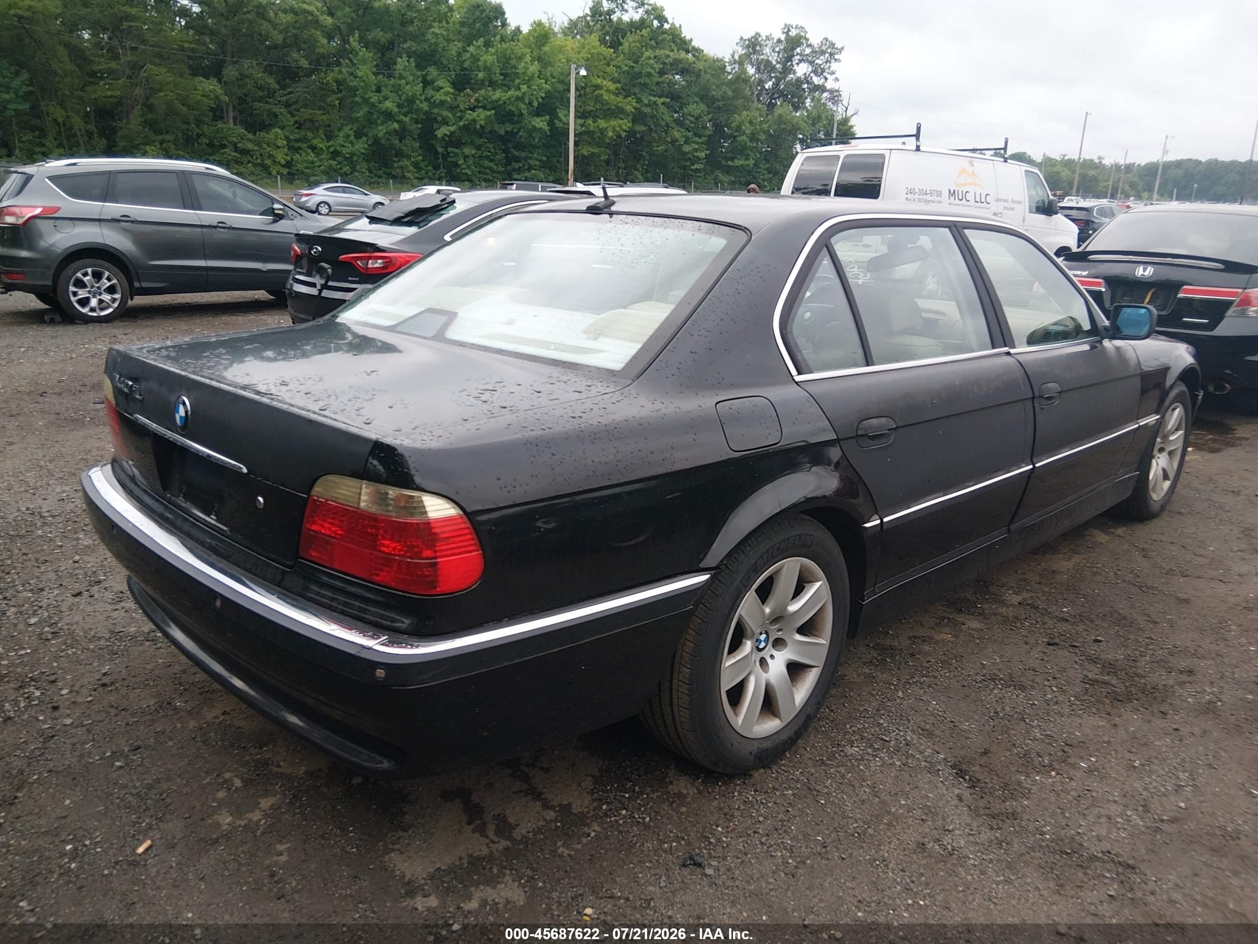 2001 Bmw 740il   Black vin: WBAGH834X1DP28405