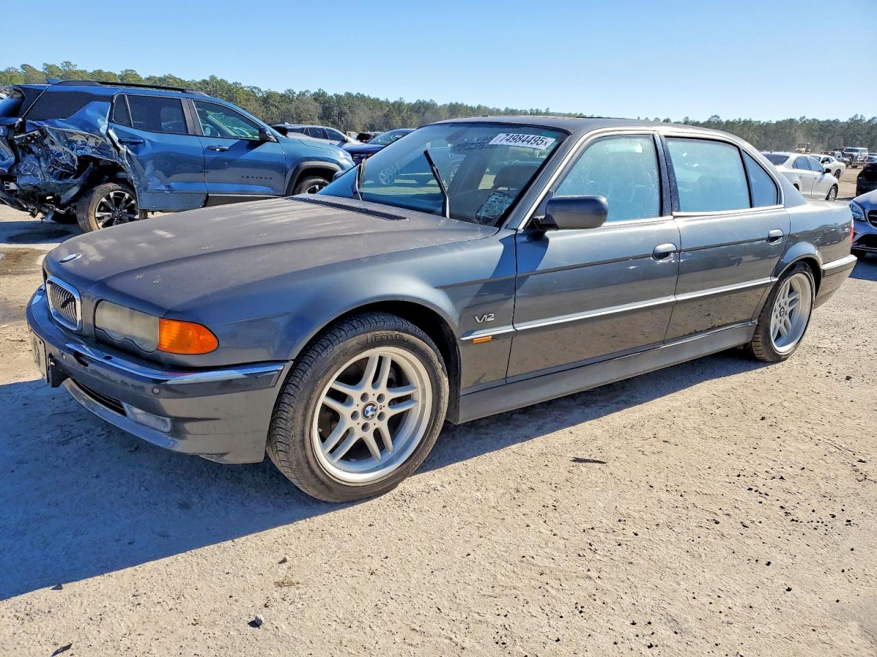 2000 Bmw 750 Il Gray vin: WBAGJ0342YDD73667