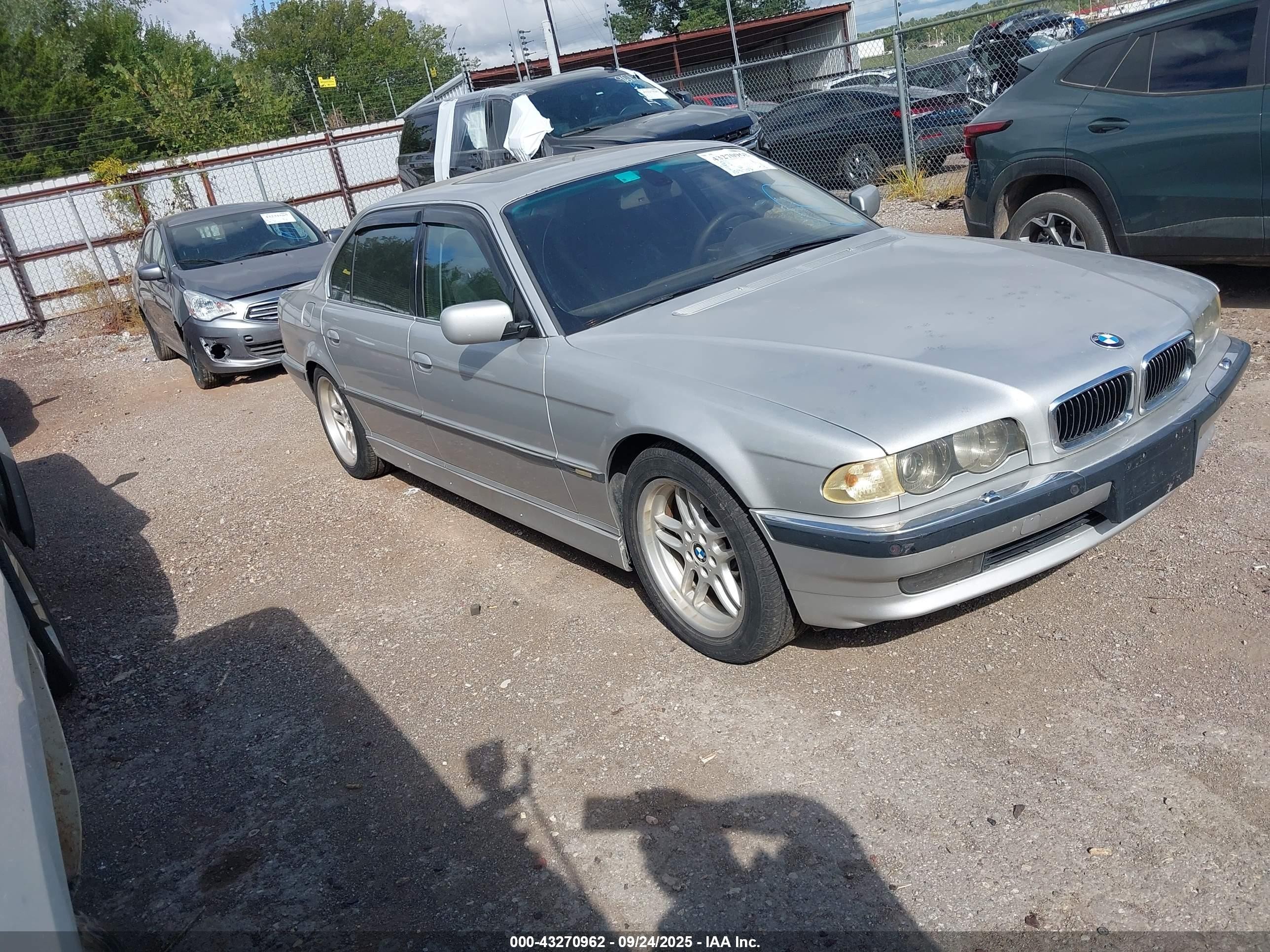 2001 Bmw 750il   Silver vin: WBAGJ03461DD74519
