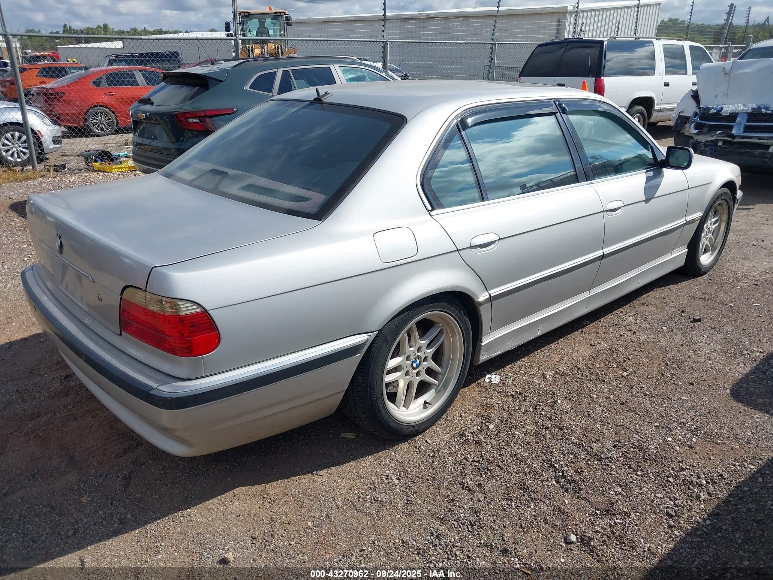 2001 Bmw 750il   Silver vin: WBAGJ03461DD74519
