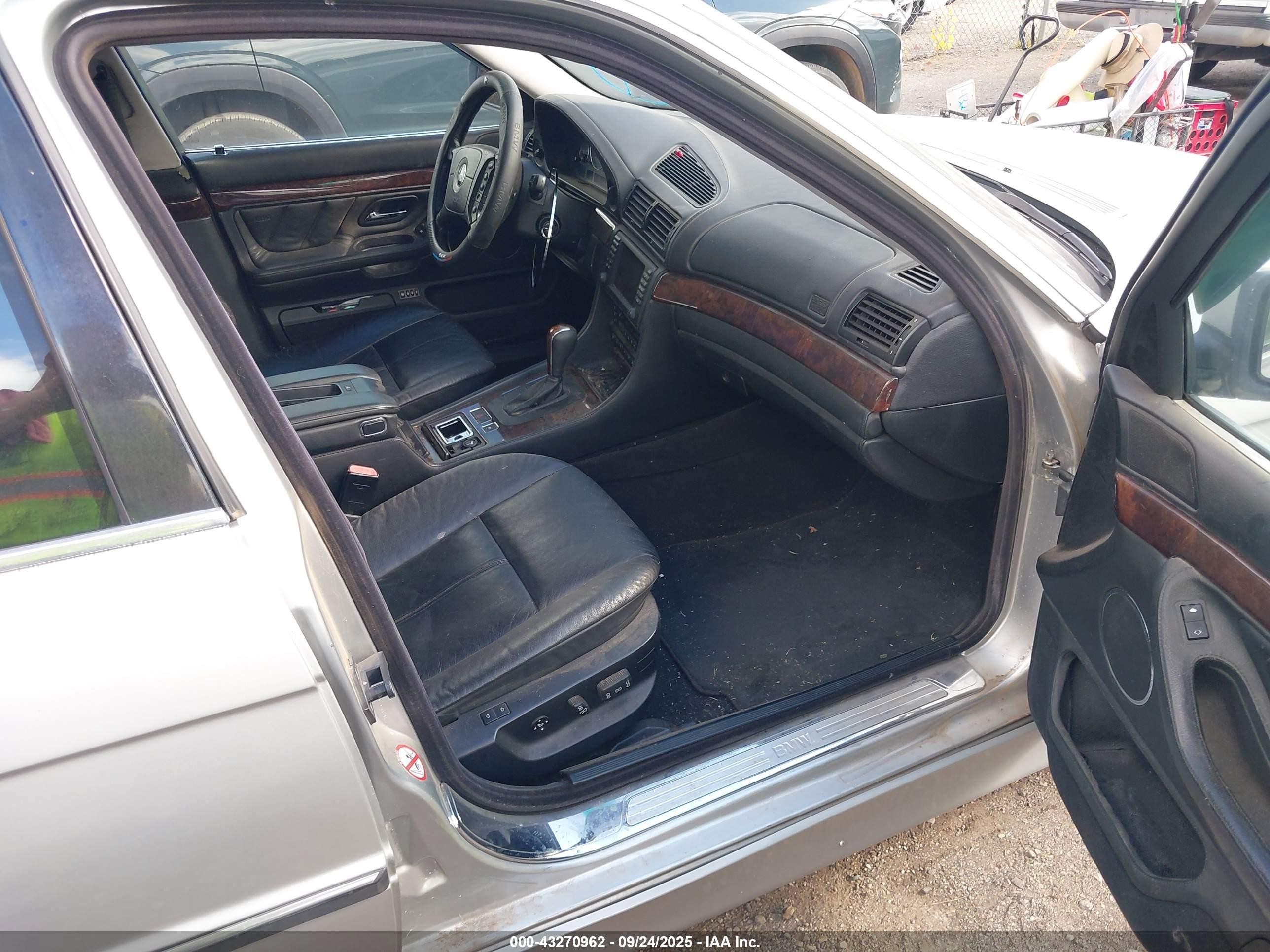2001 Bmw 750il   Silver vin: WBAGJ03461DD74519