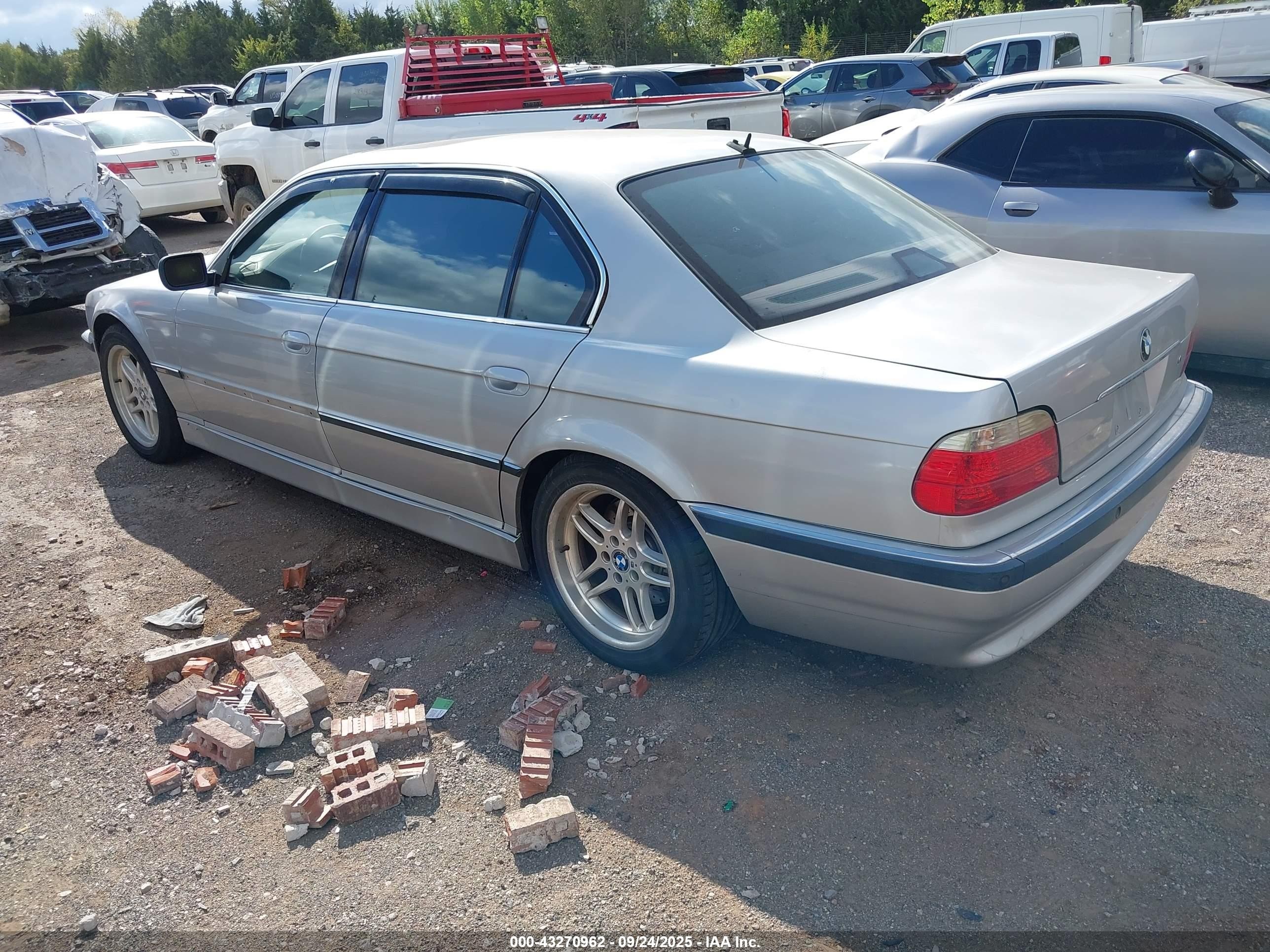2001 Bmw 750il   Silver vin: WBAGJ03461DD74519
