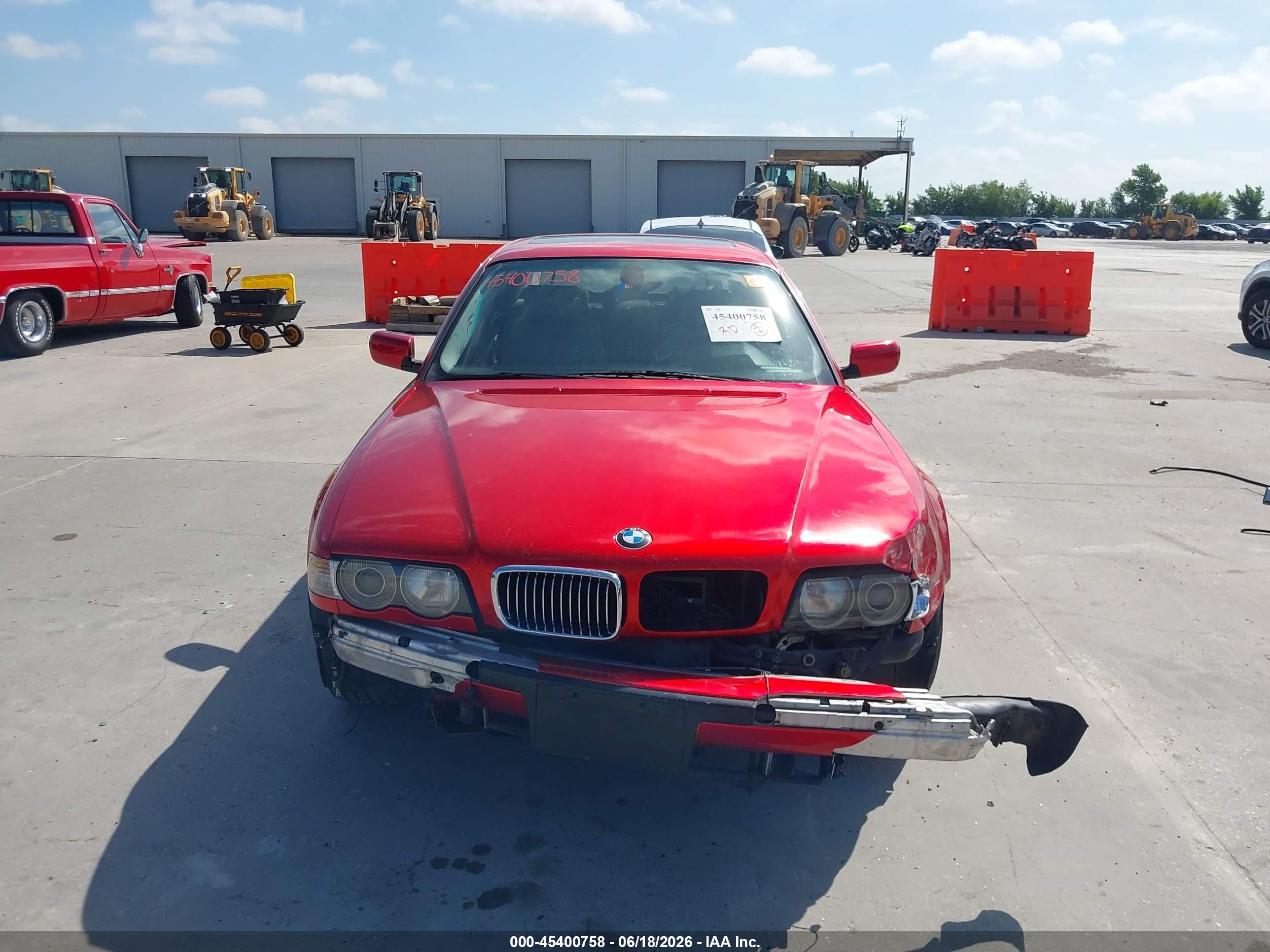 2001 Bmw 750il   Красный vin: WBAGJ03461DD74780