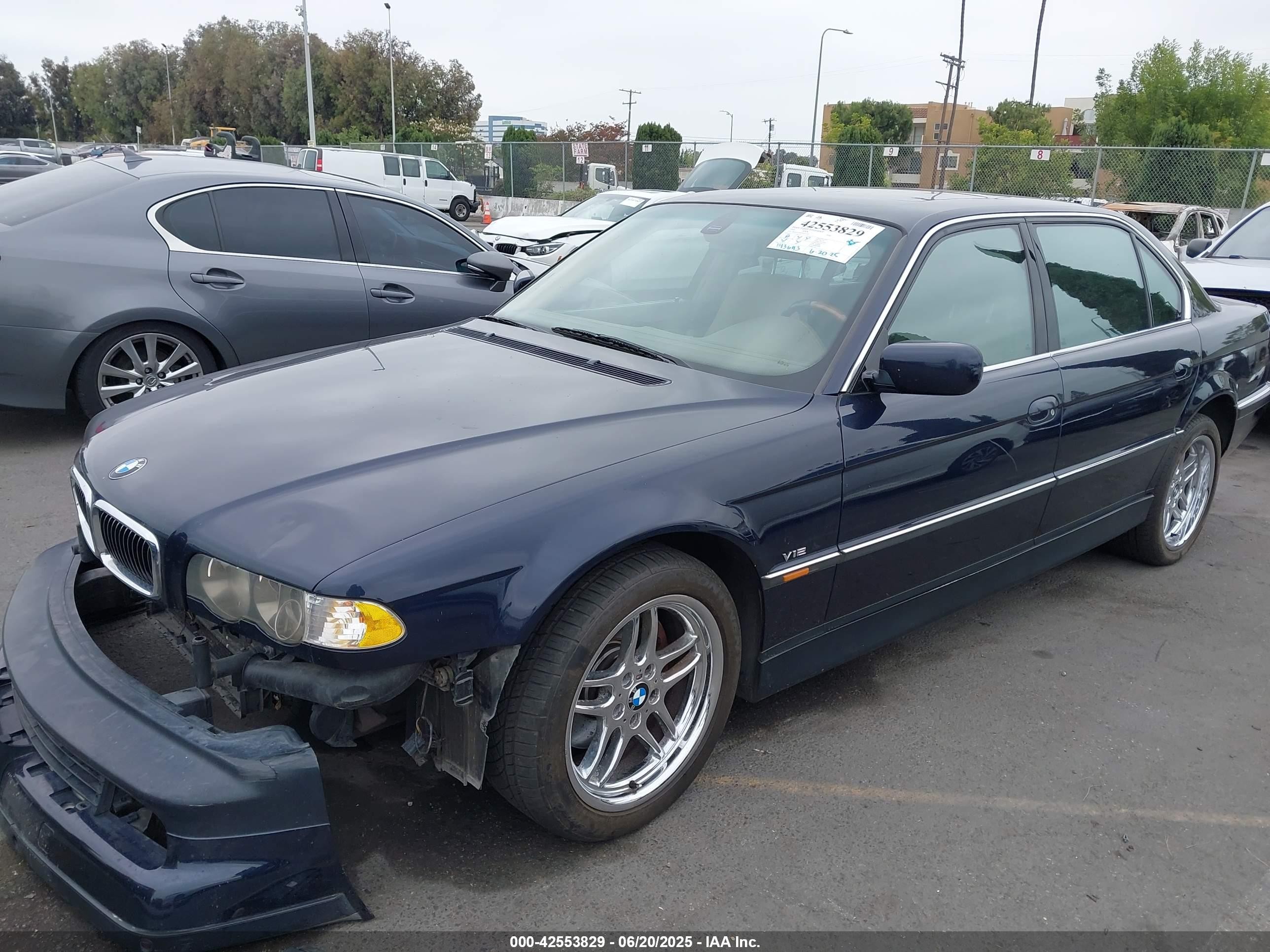 2000 Bmw 750il   Blue vin: WBAGJ0348YDD73785
