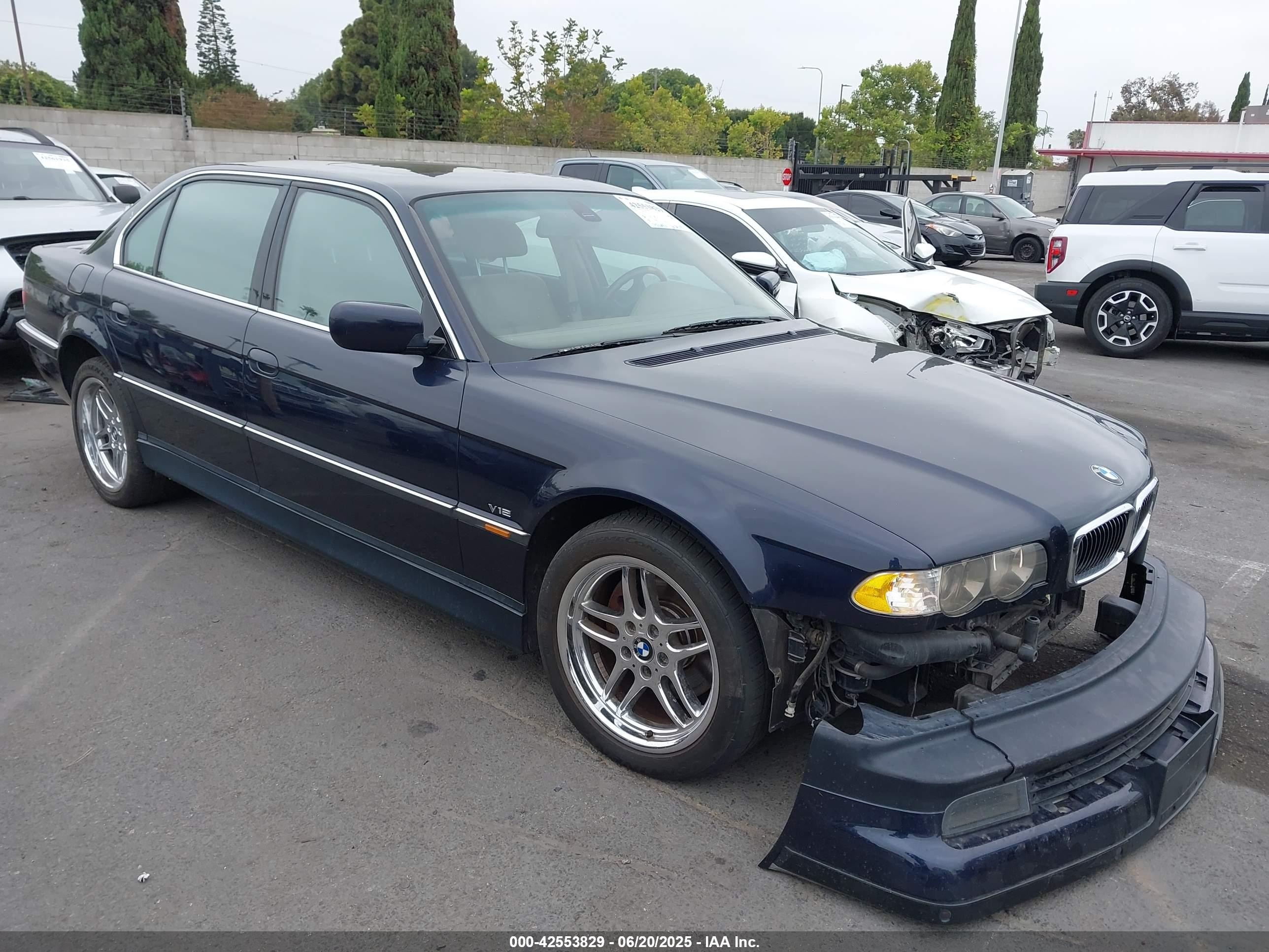 2000 Bmw 750il   Blue vin: WBAGJ0348YDD73785