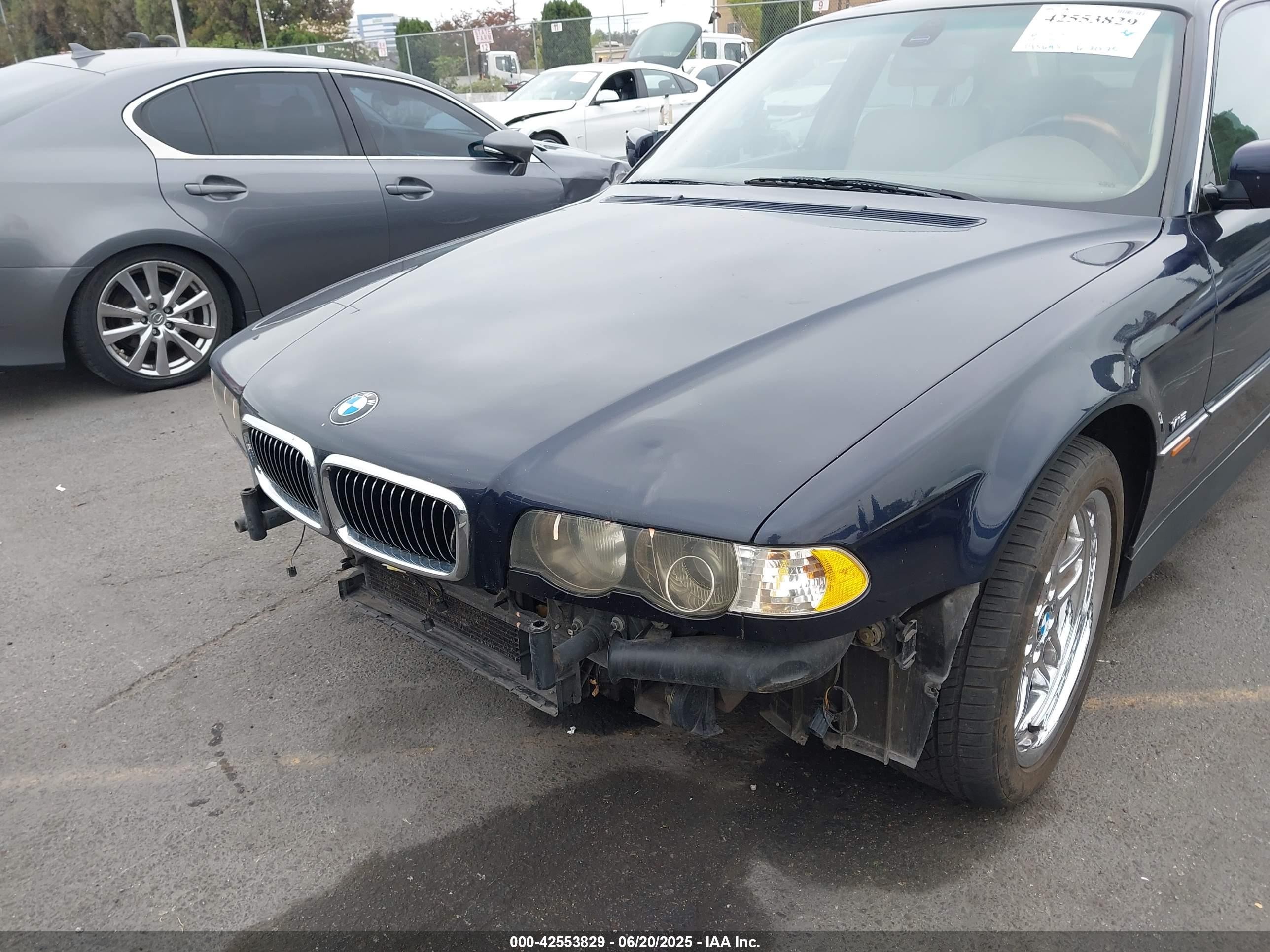 2000 Bmw 750il   Blue vin: WBAGJ0348YDD73785