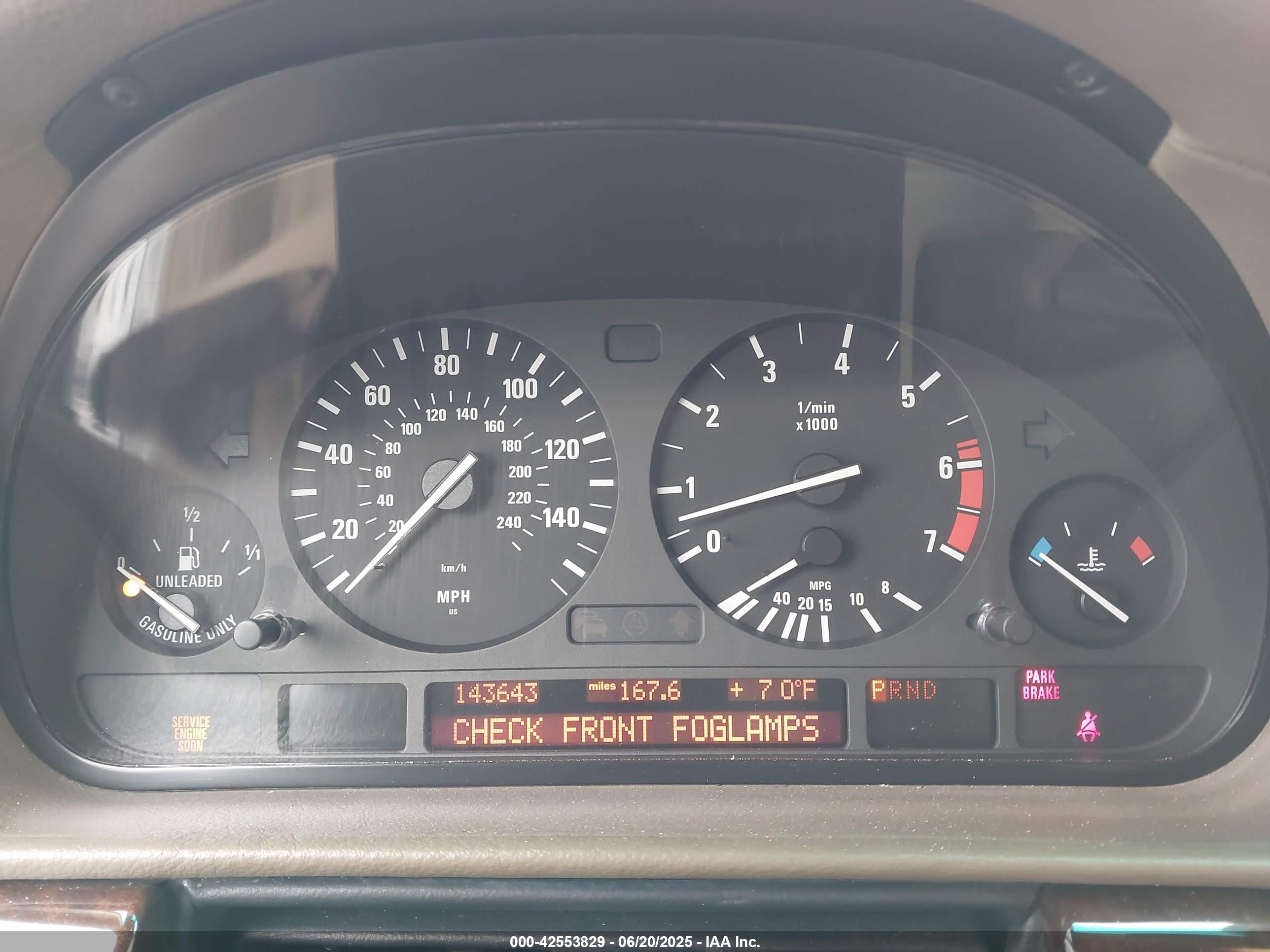 2000 Bmw 750il   Blue vin: WBAGJ0348YDD73785