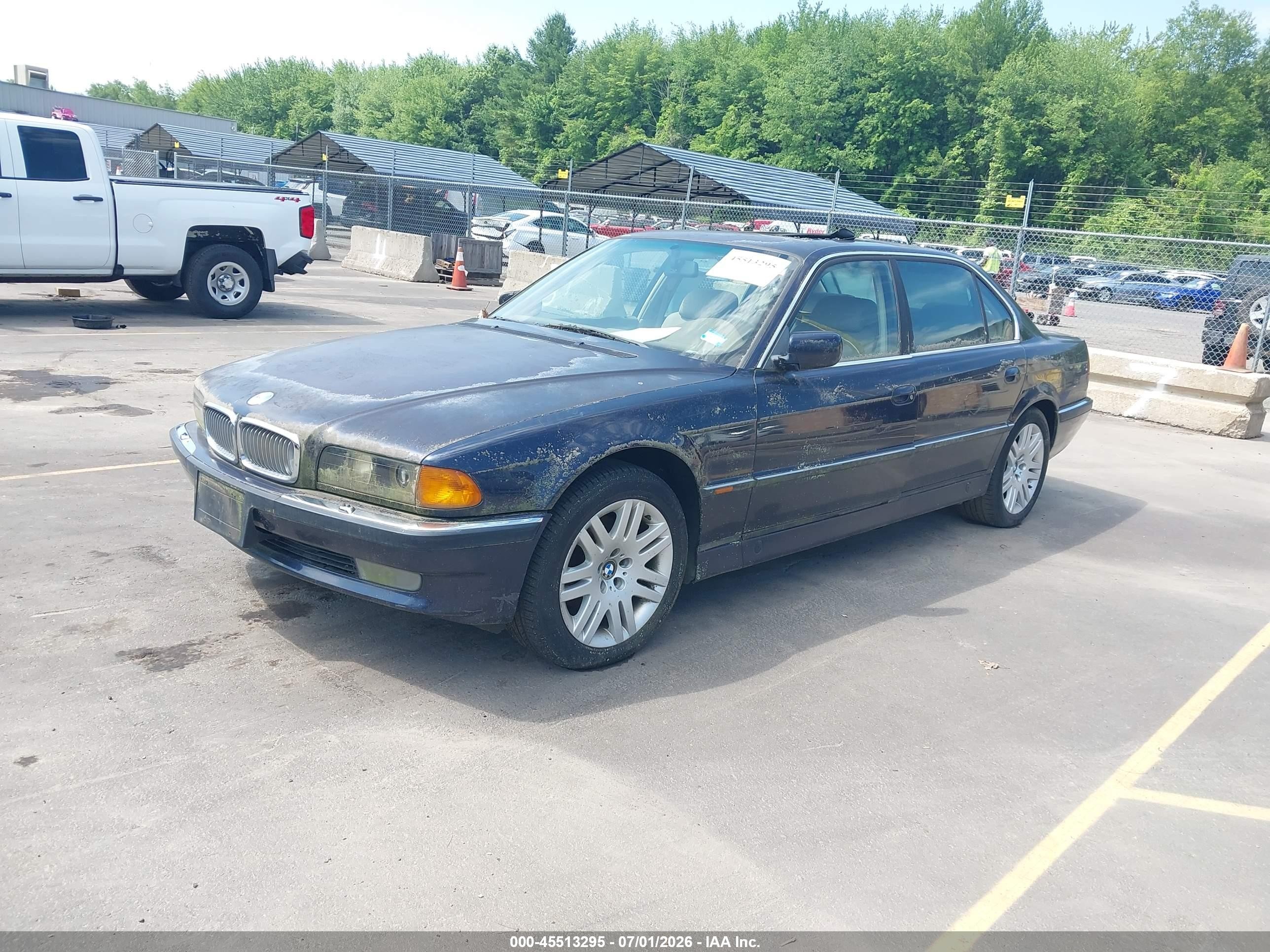 1997 Bmw 740il   Dark Blue vin: WBAGJ8322VDM00632
