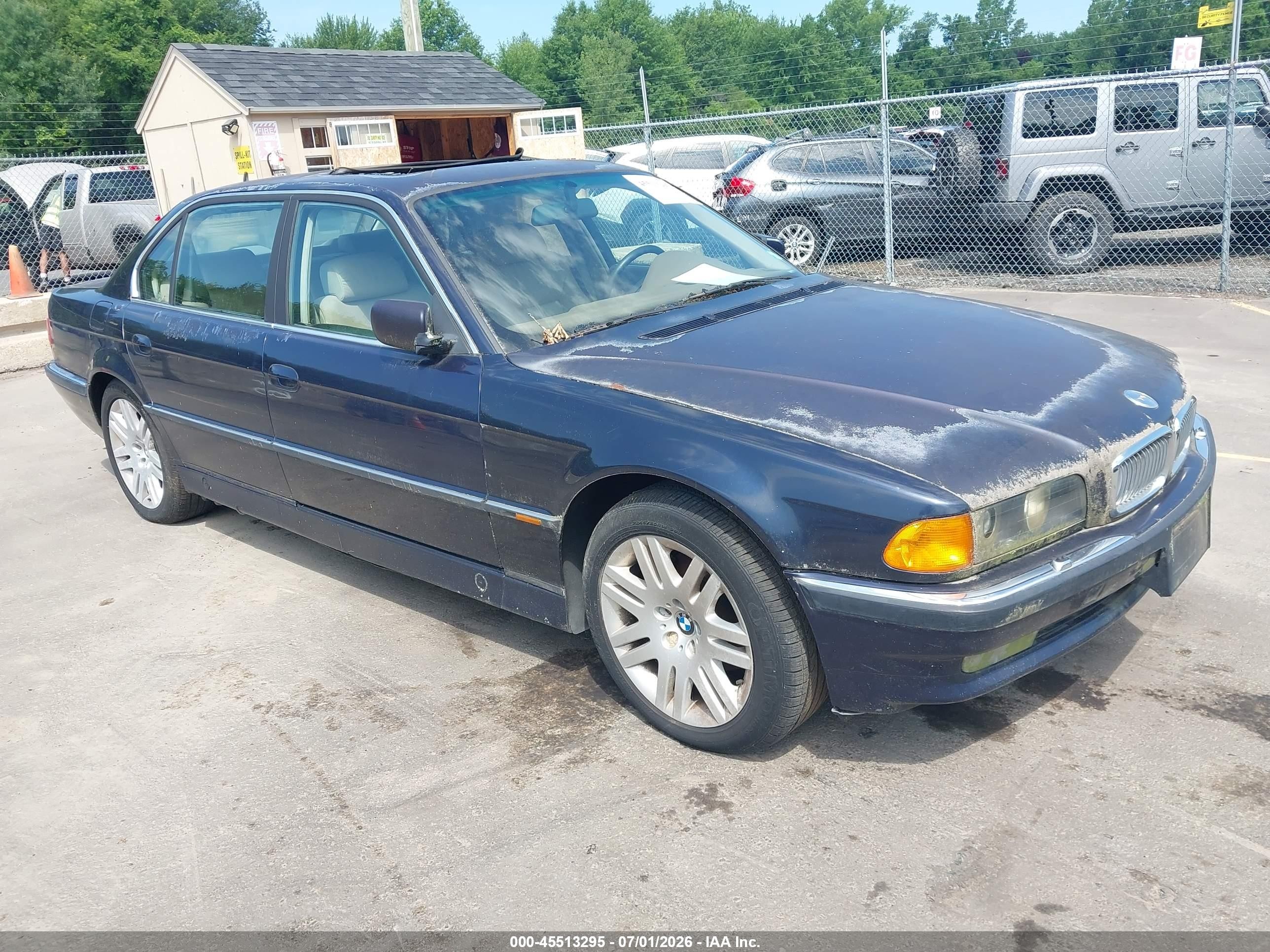 1997 Bmw 740il   Dark Blue vin: WBAGJ8322VDM00632