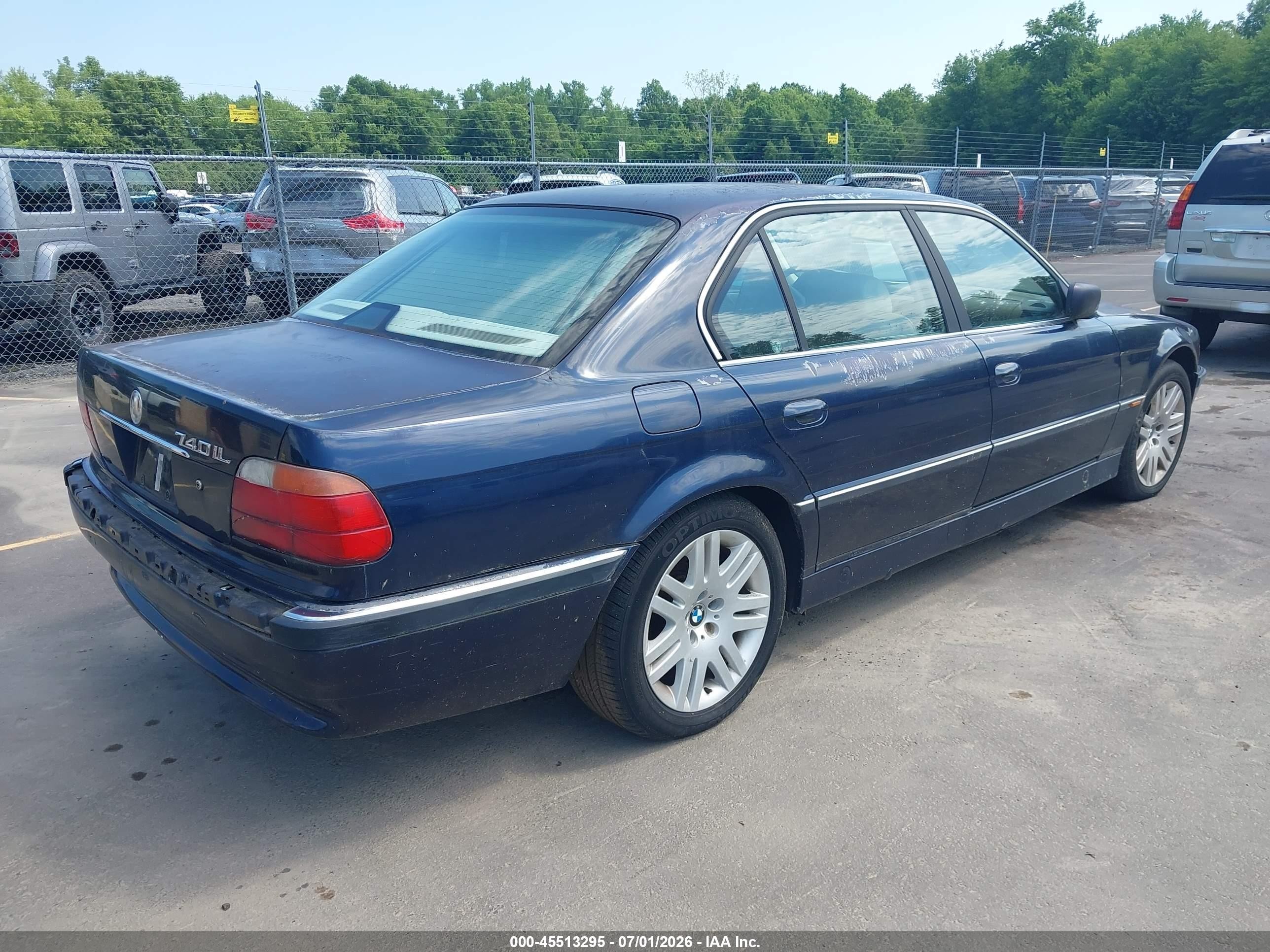 1997 Bmw 740il   Dark Blue vin: WBAGJ8322VDM00632