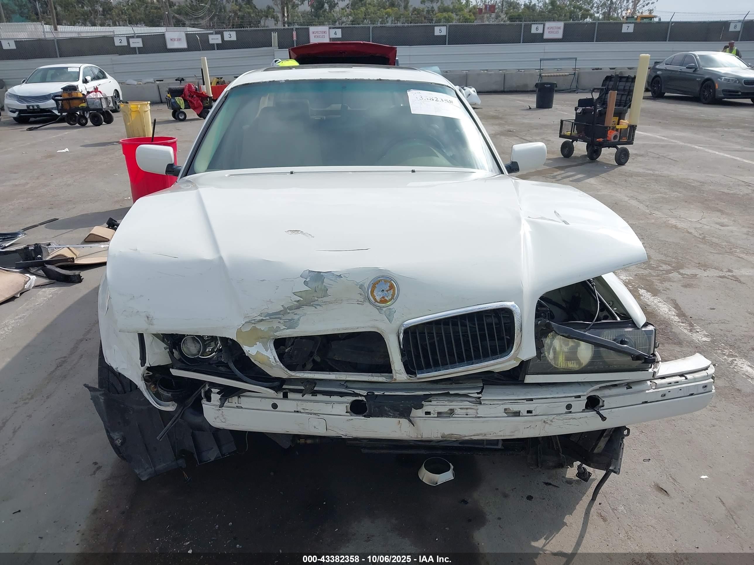 1998 Bmw 740il   White vin: WBAGJ8324WDM11763