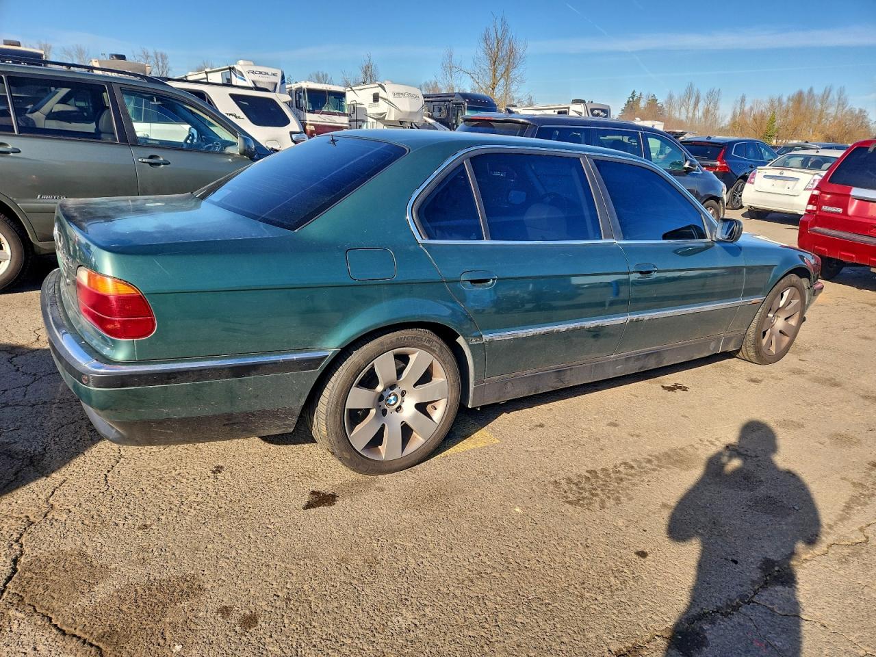 1998 Bmw 740 Il Green vin: WBAGJ8324WDM19880