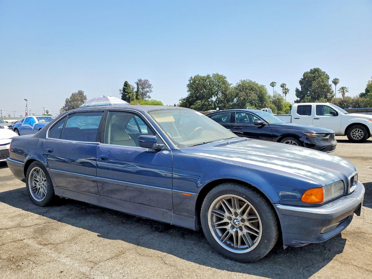 1998 Bmw 740 Il Blue vin: WBAGJ8325WDM16101