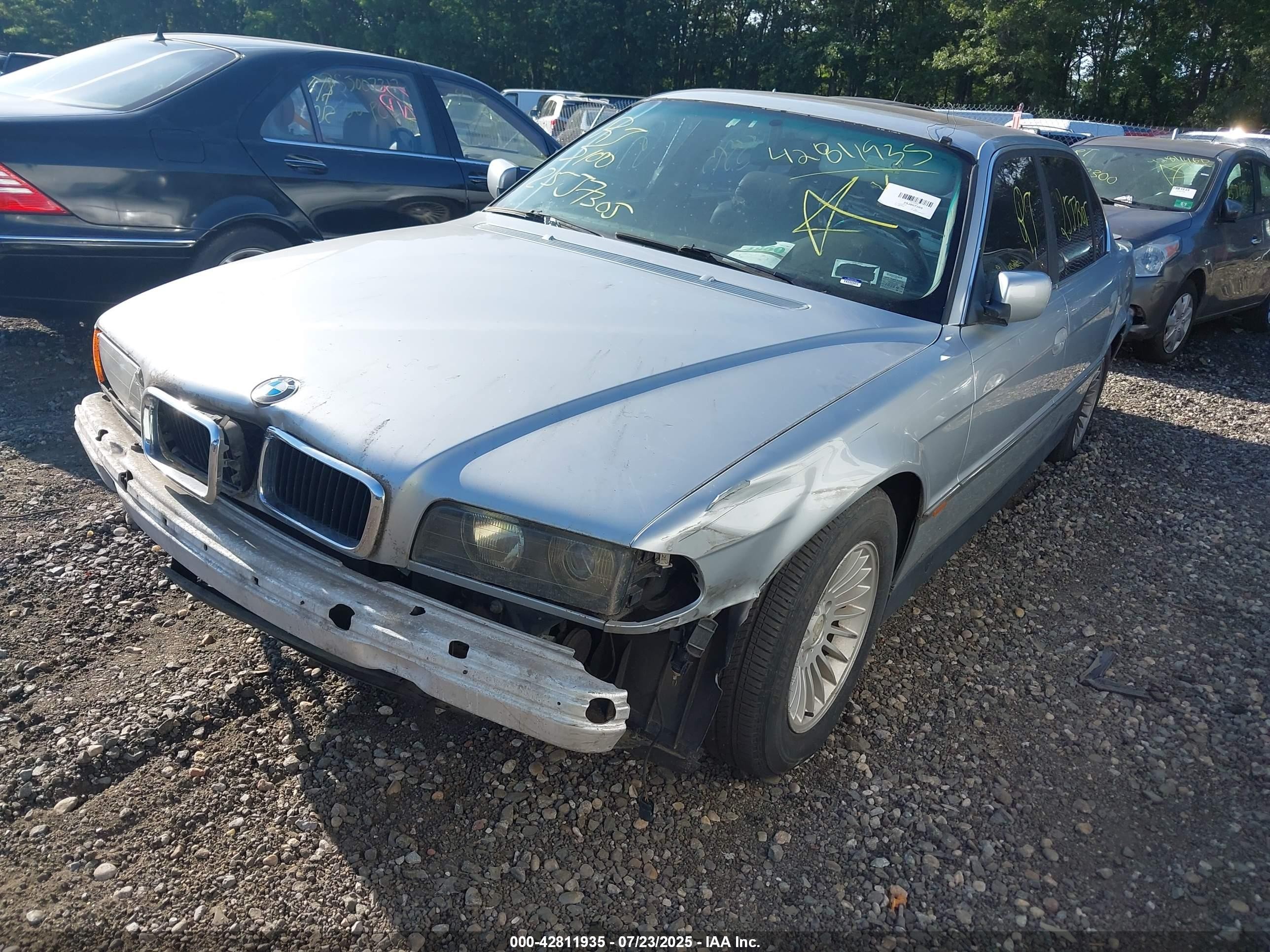 1998 Bmw 740il   Gray vin: WBAGJ8328WDM21017