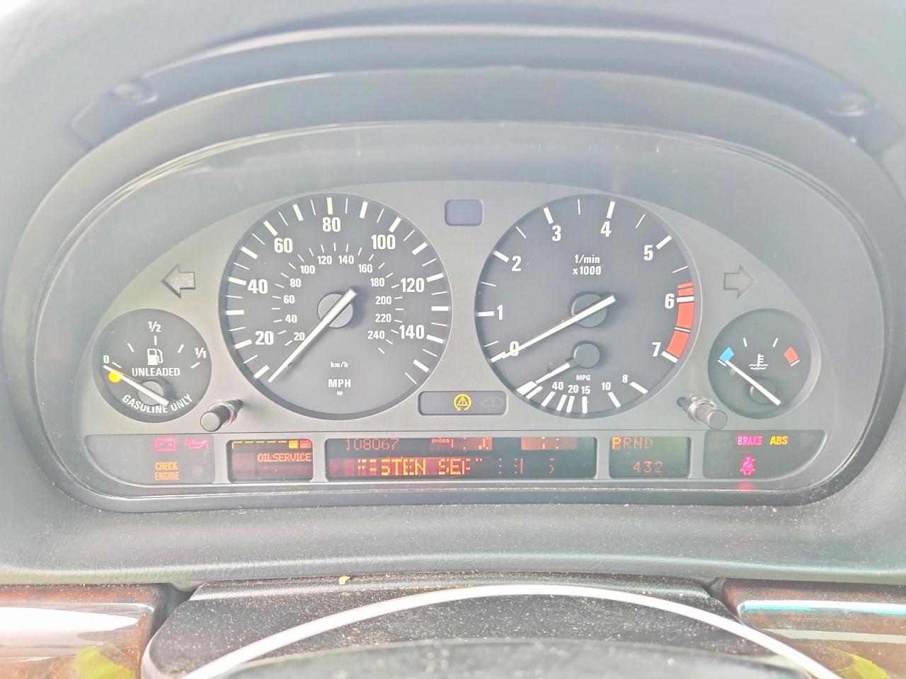 1998 Bmw 740 Il Silver vin: WBAGJ832XWDM16451