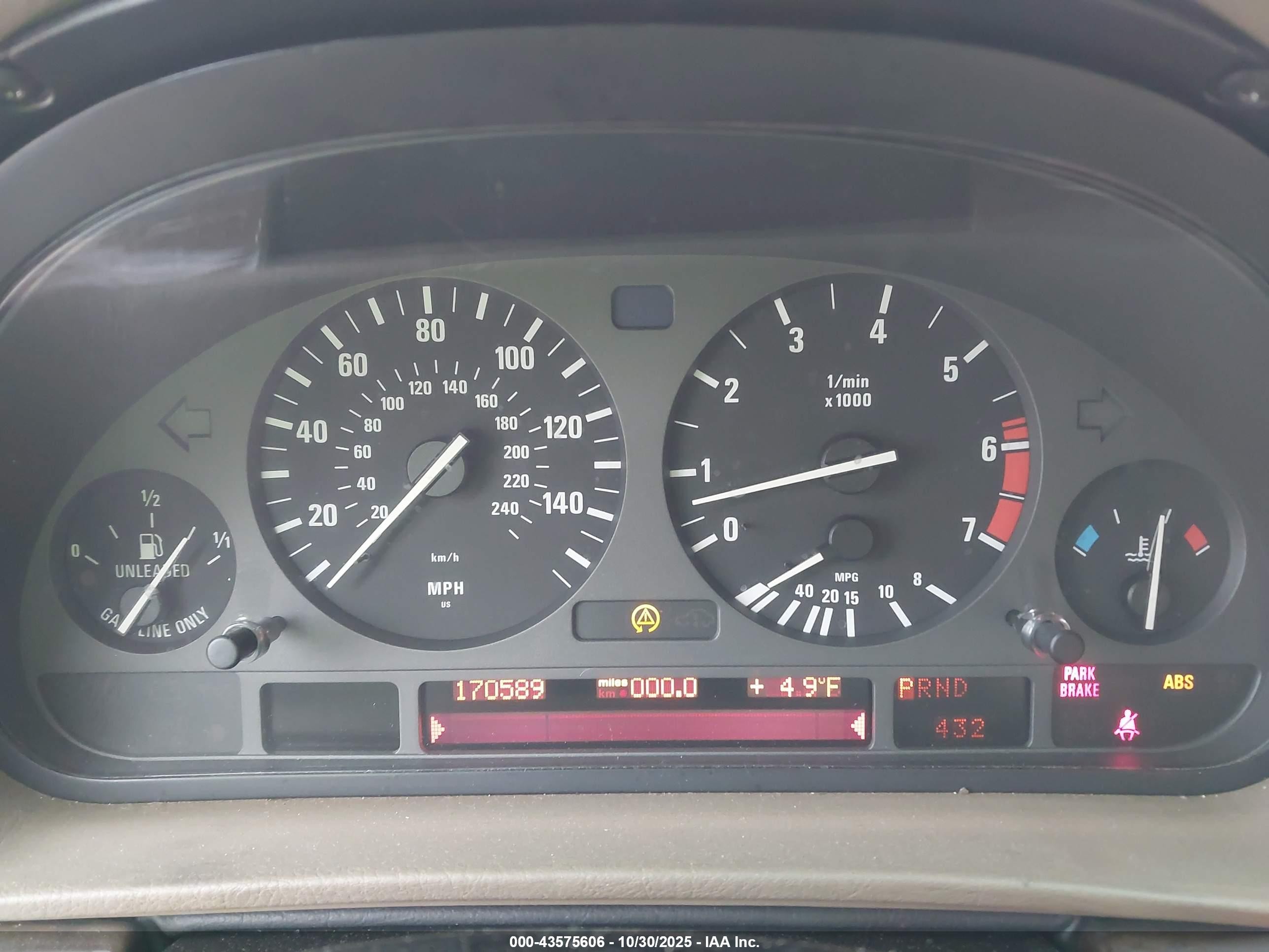 1998 Bmw 740il   Белый vin: WBAGJ832XWDM20905