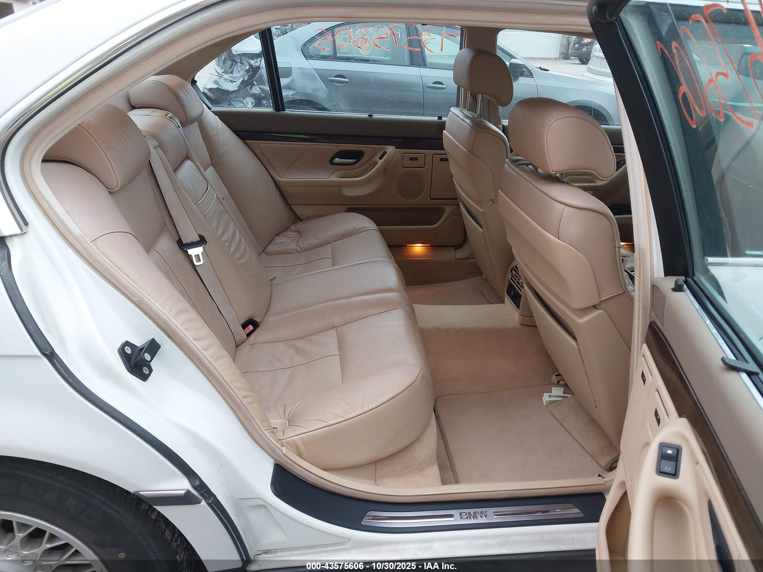 1998 Bmw 740il   Белый vin: WBAGJ832XWDM20905