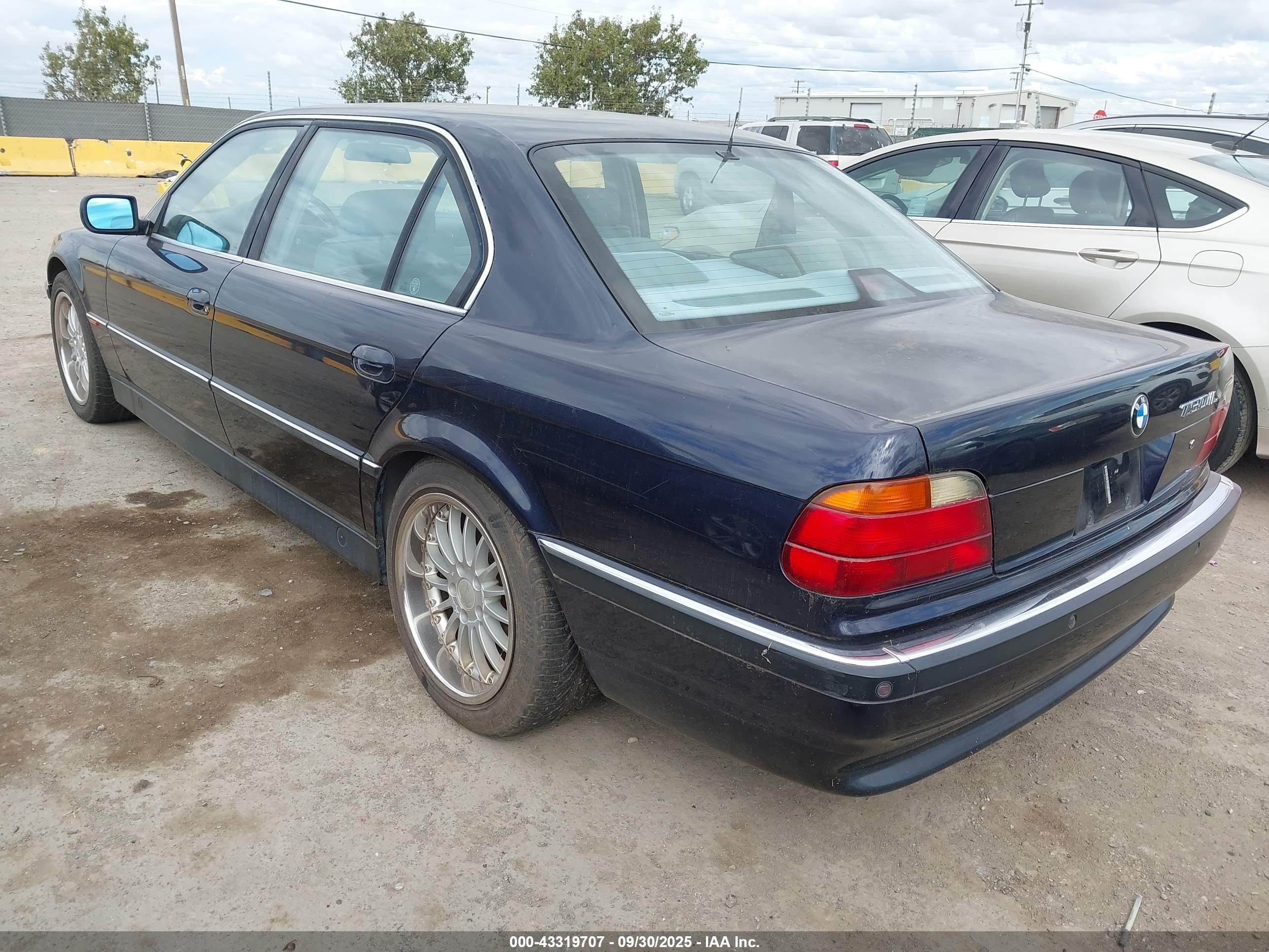 1998 Bmw 750il Blue vin: WBAGK2321WDH69822