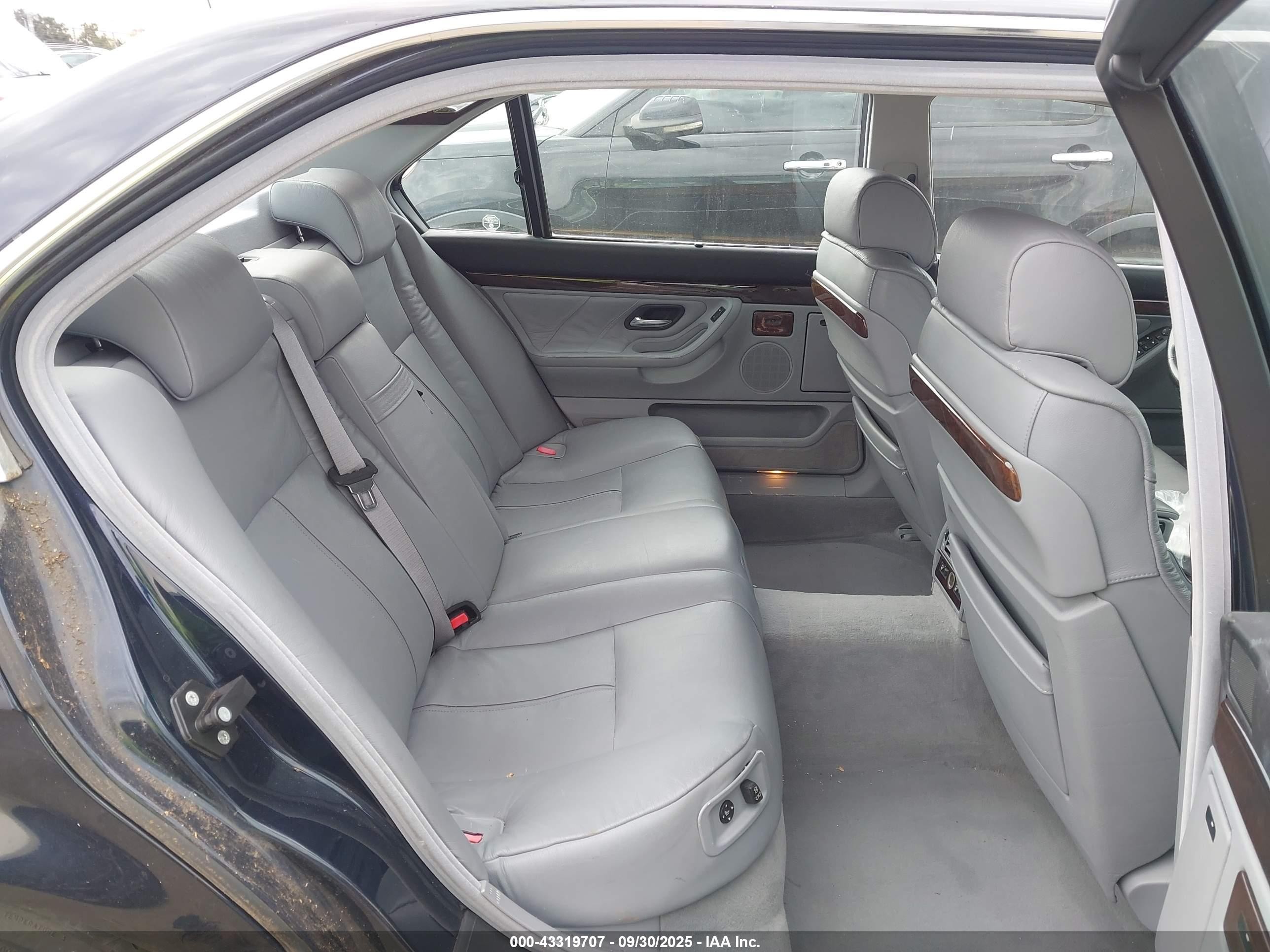 1998 Bmw 750il Blue vin: WBAGK2321WDH69822