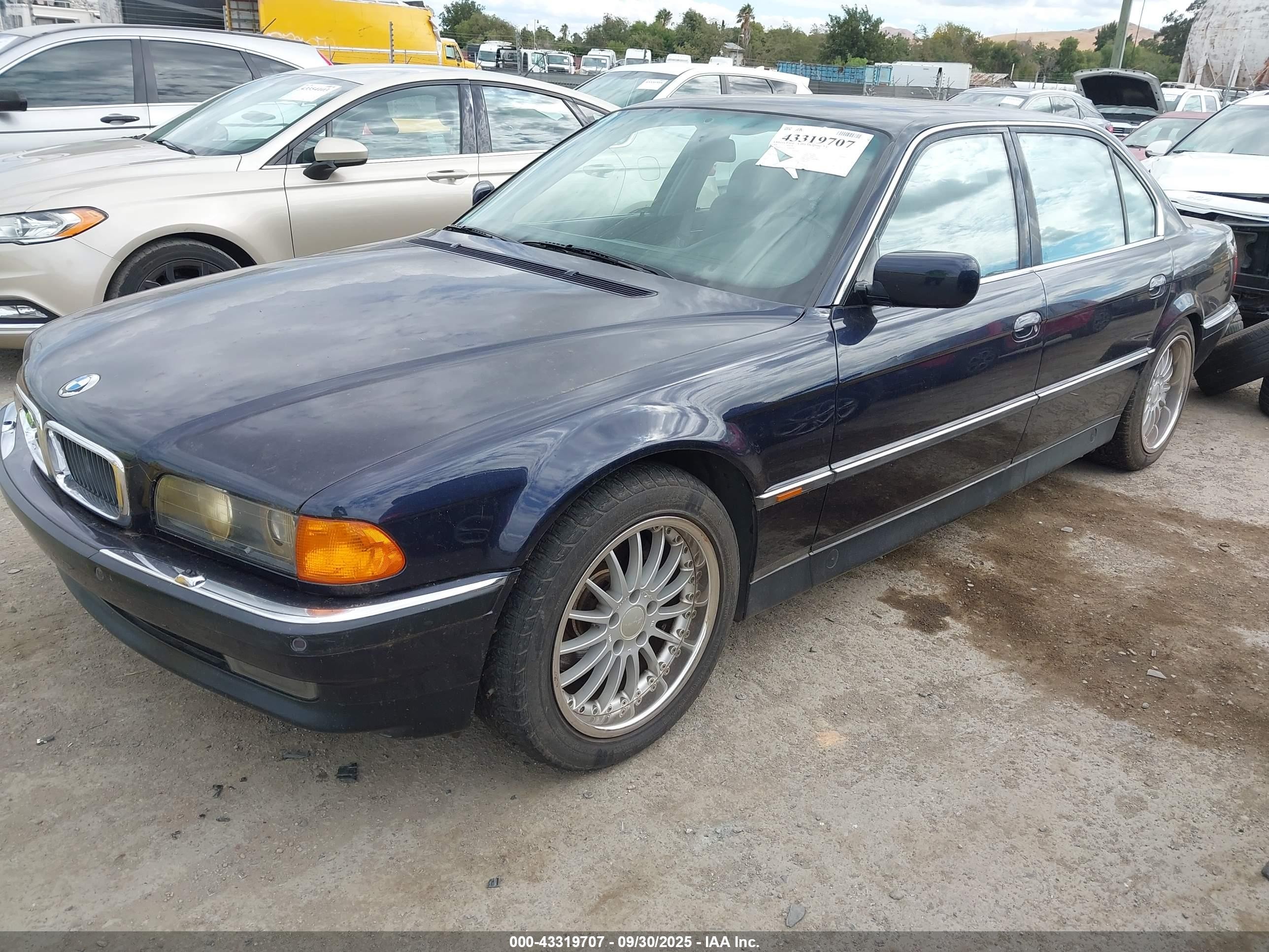 1998 Bmw 750il Blue vin: WBAGK2321WDH69822