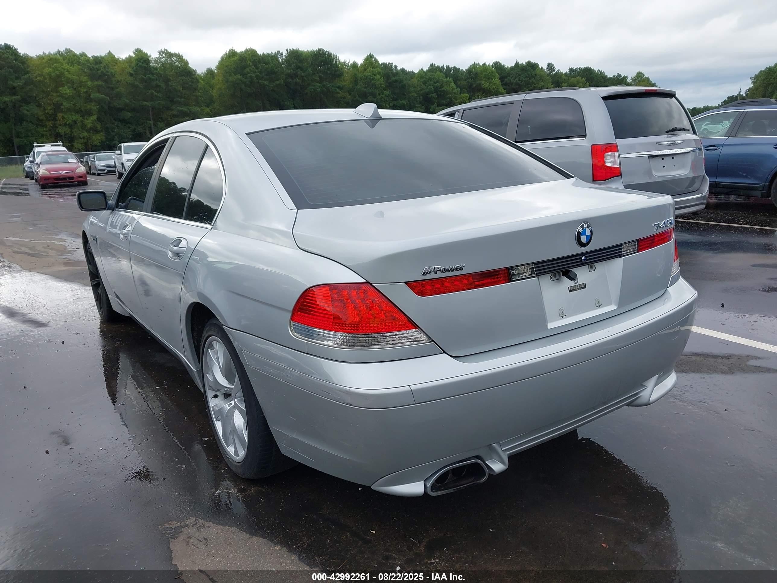2003 Bmw 745i   Серебряный vin: WBAGL63403DP68207