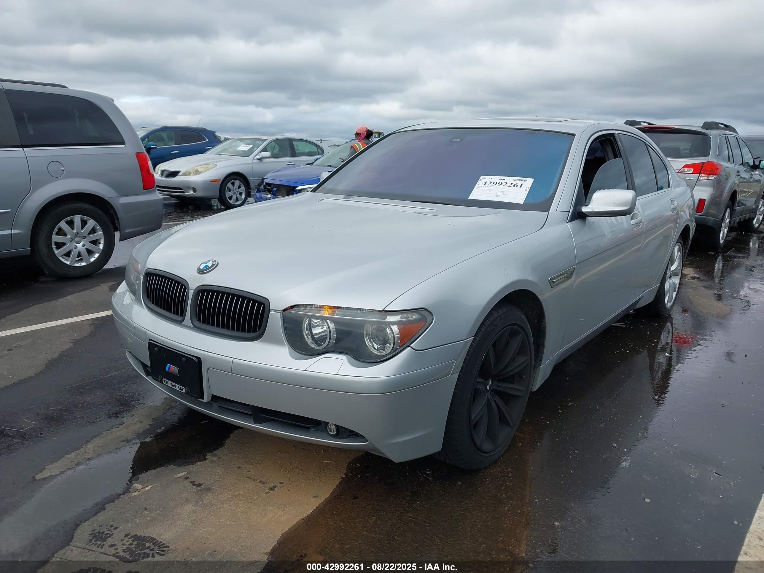 2003 Bmw 745i   Серебряный vin: WBAGL63403DP68207