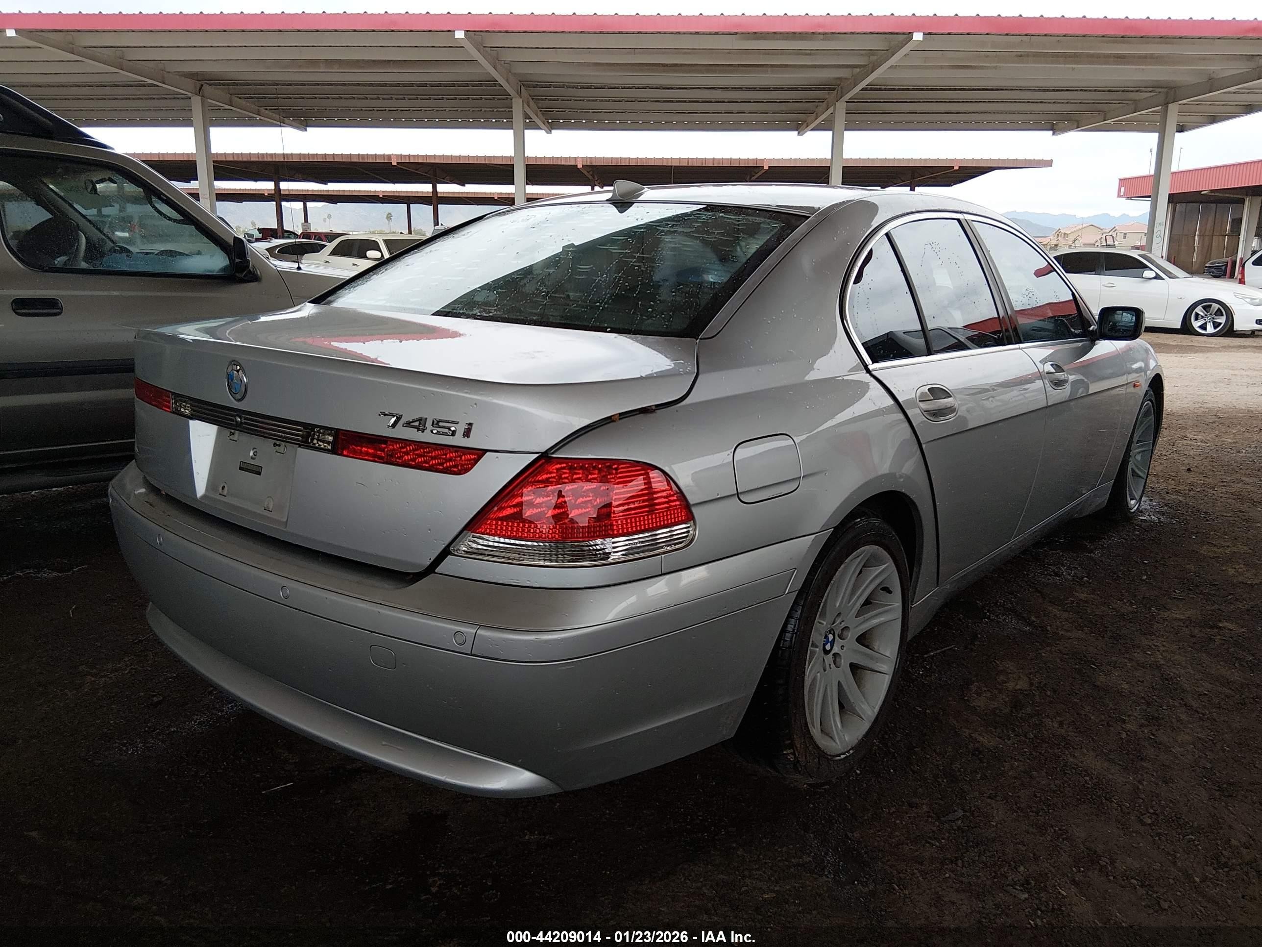 2002 Bmw 745i   Gray vin: WBAGL63412DP54881