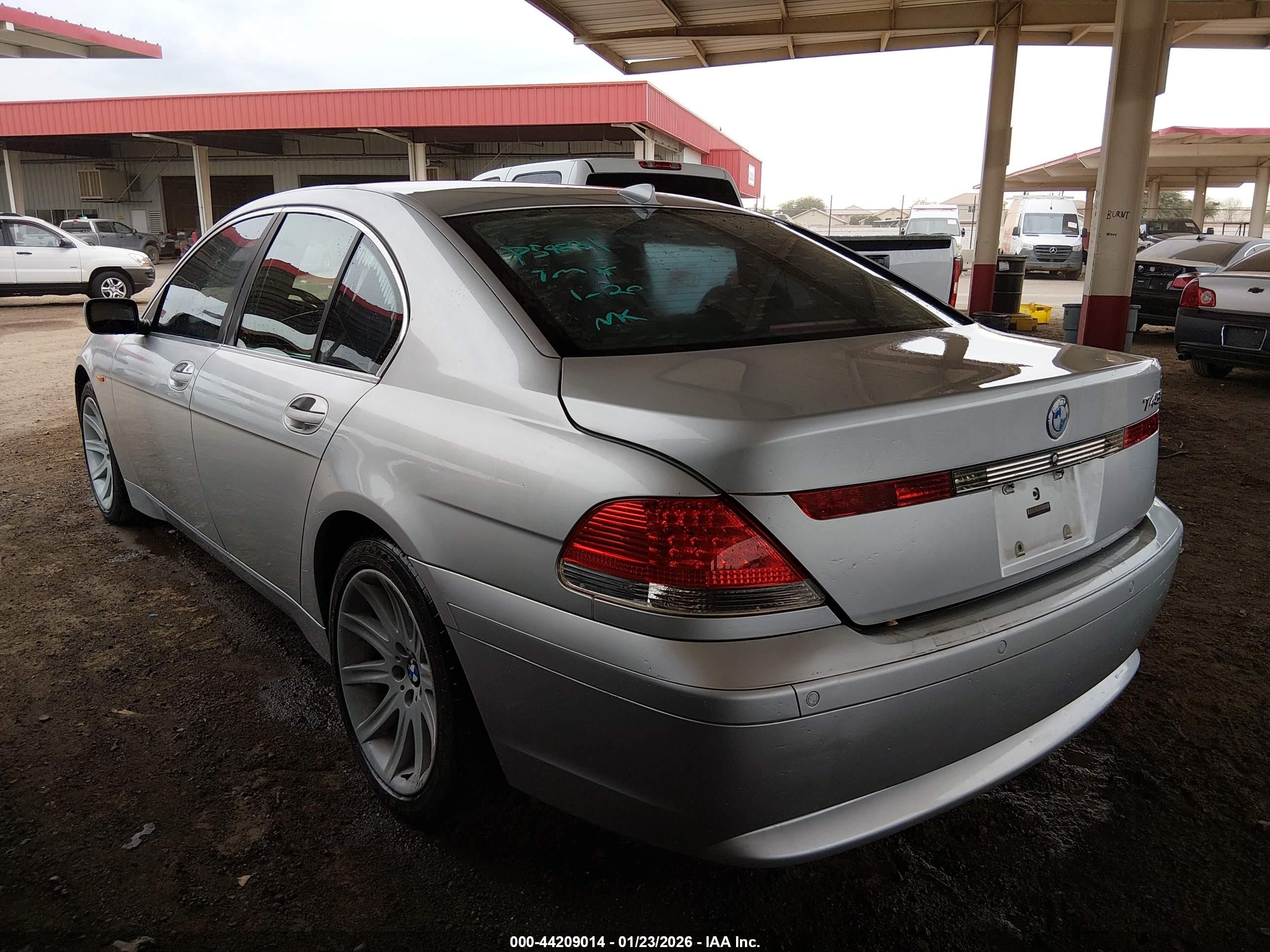 2002 Bmw 745i   Gray vin: WBAGL63412DP54881