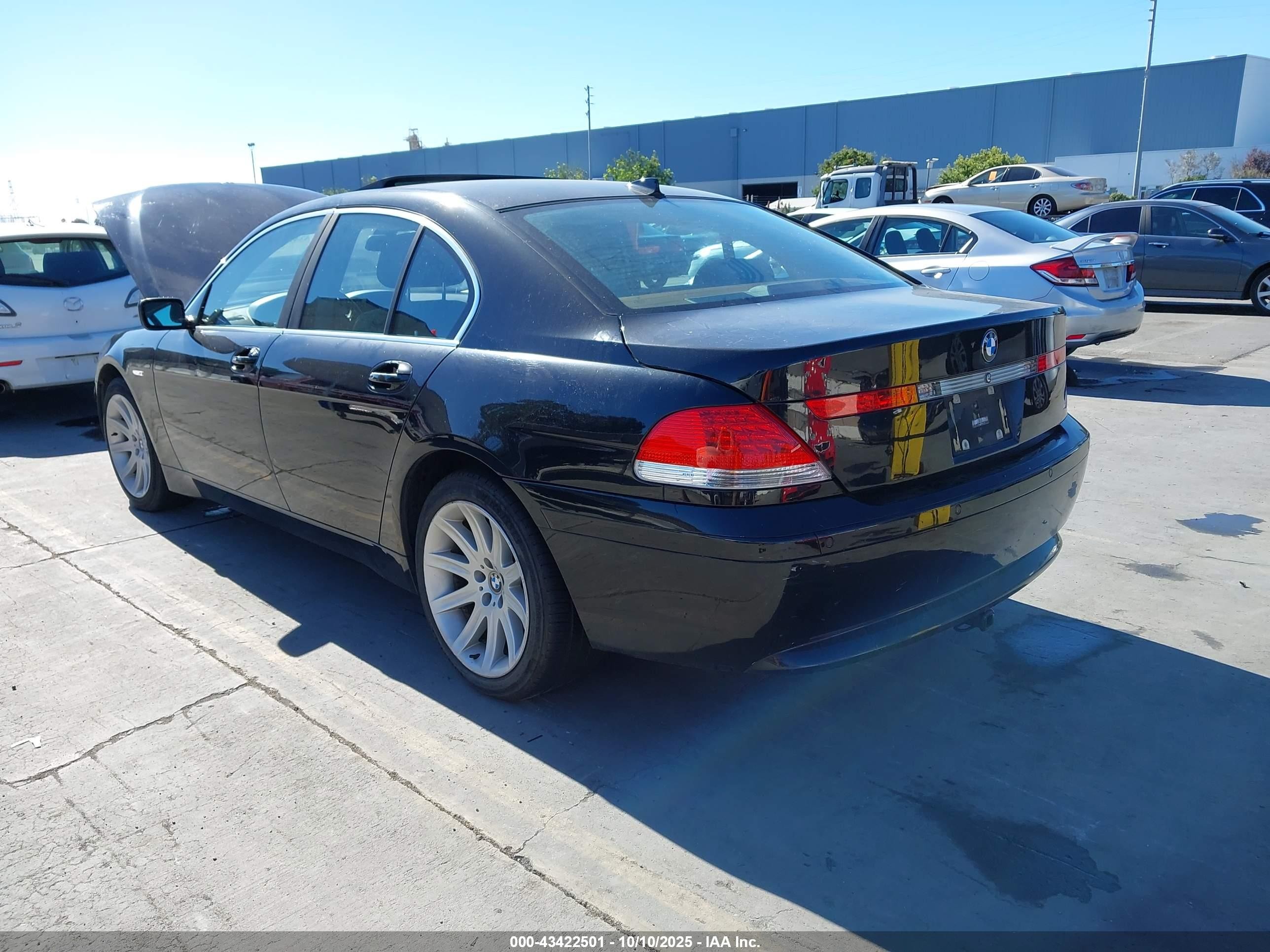 2002 Bmw 745i   Black vin: WBAGL63412DP56758