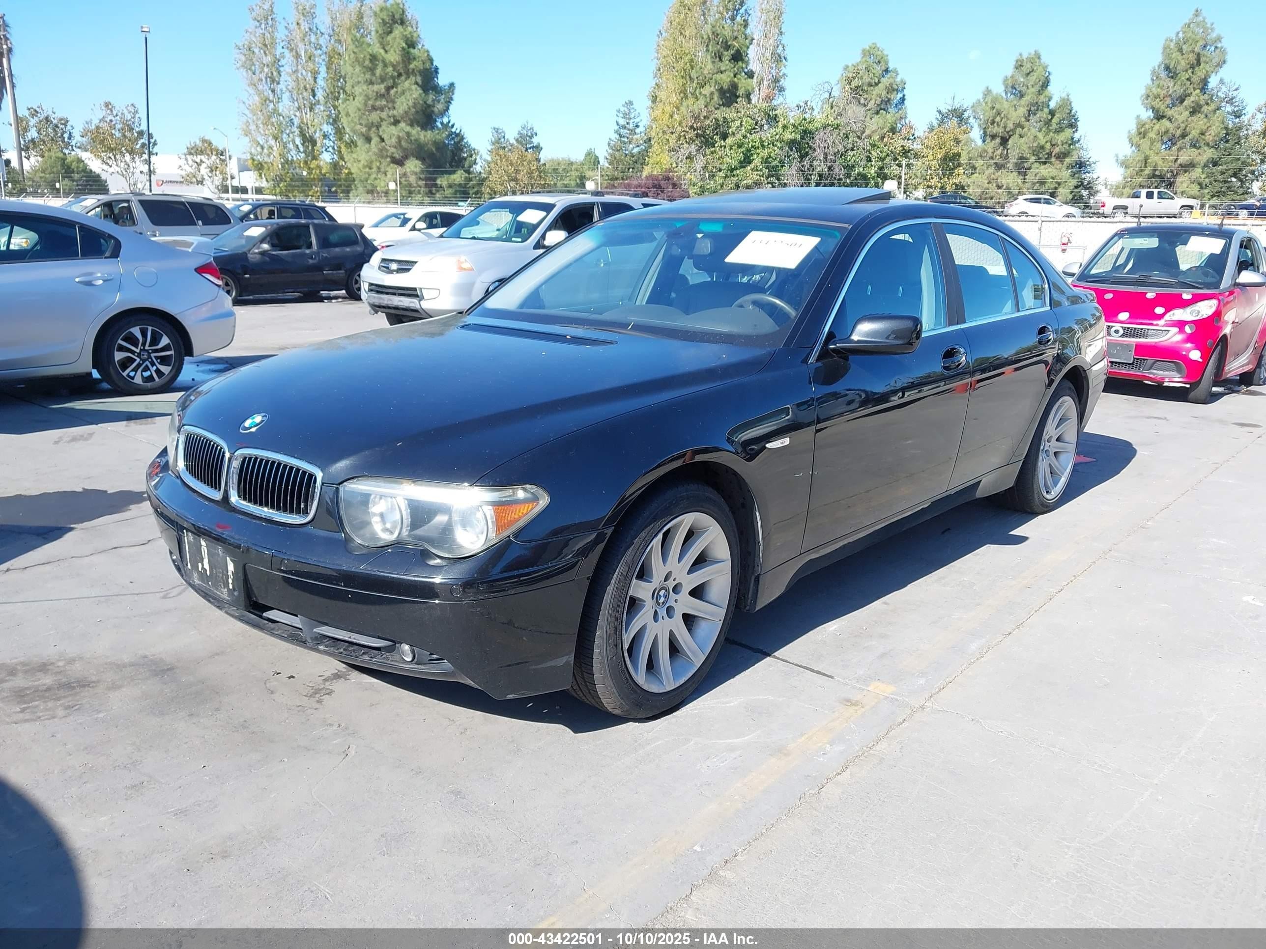2002 Bmw 745i   Black vin: WBAGL63412DP56758