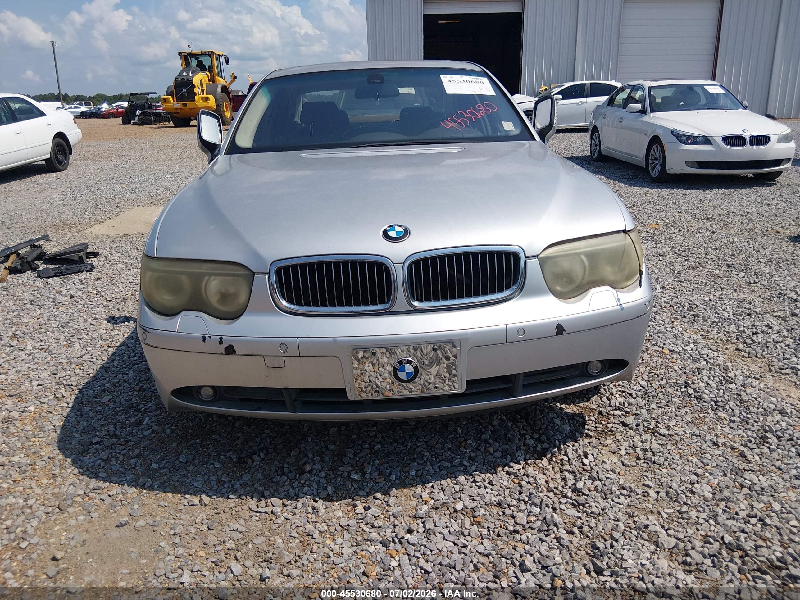 2003 Bmw 7 Series 745i Silver vin: WBAGL63413DP64070